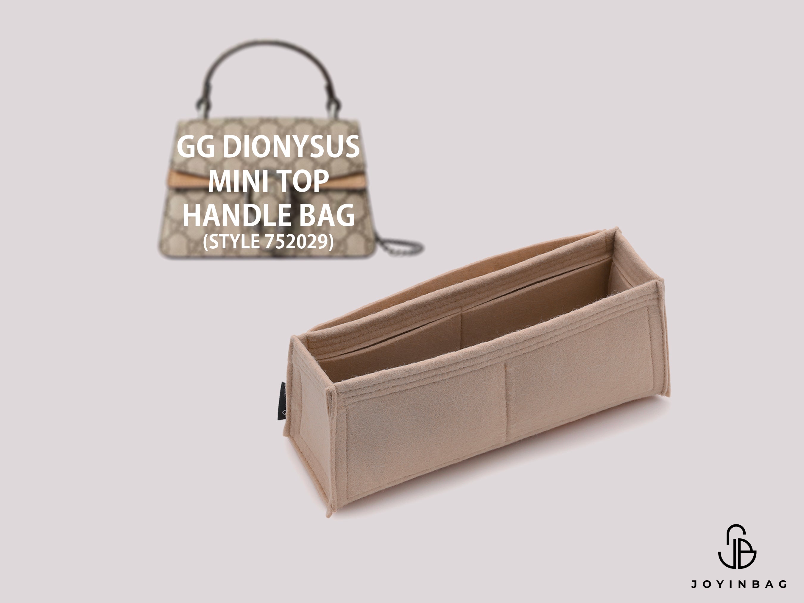 GG Dionysus Mini Top Handle (Style 752029) Bag Insert