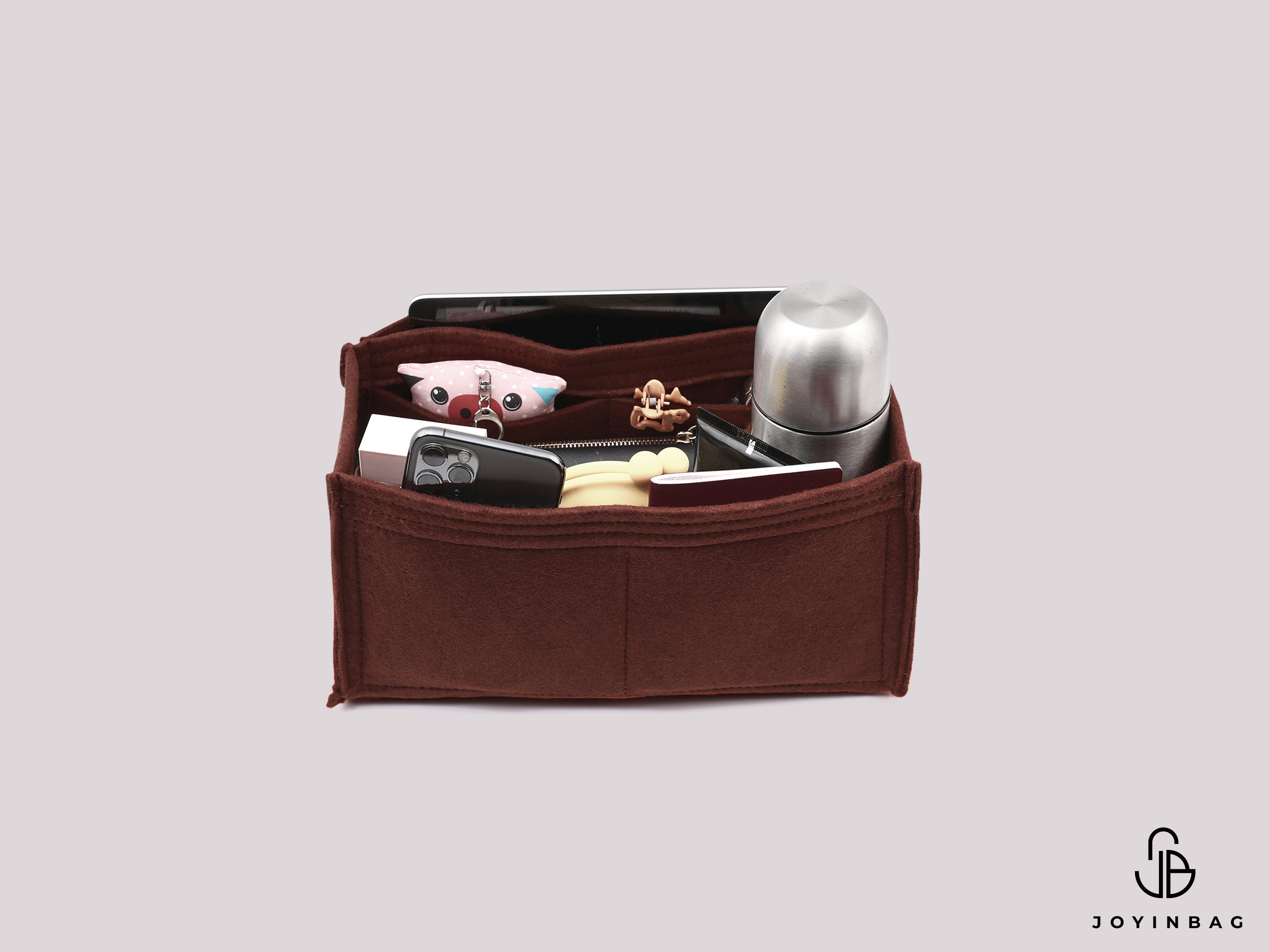 Steamer MM Felt Bag Organizer with Bottle Holder and Pockets