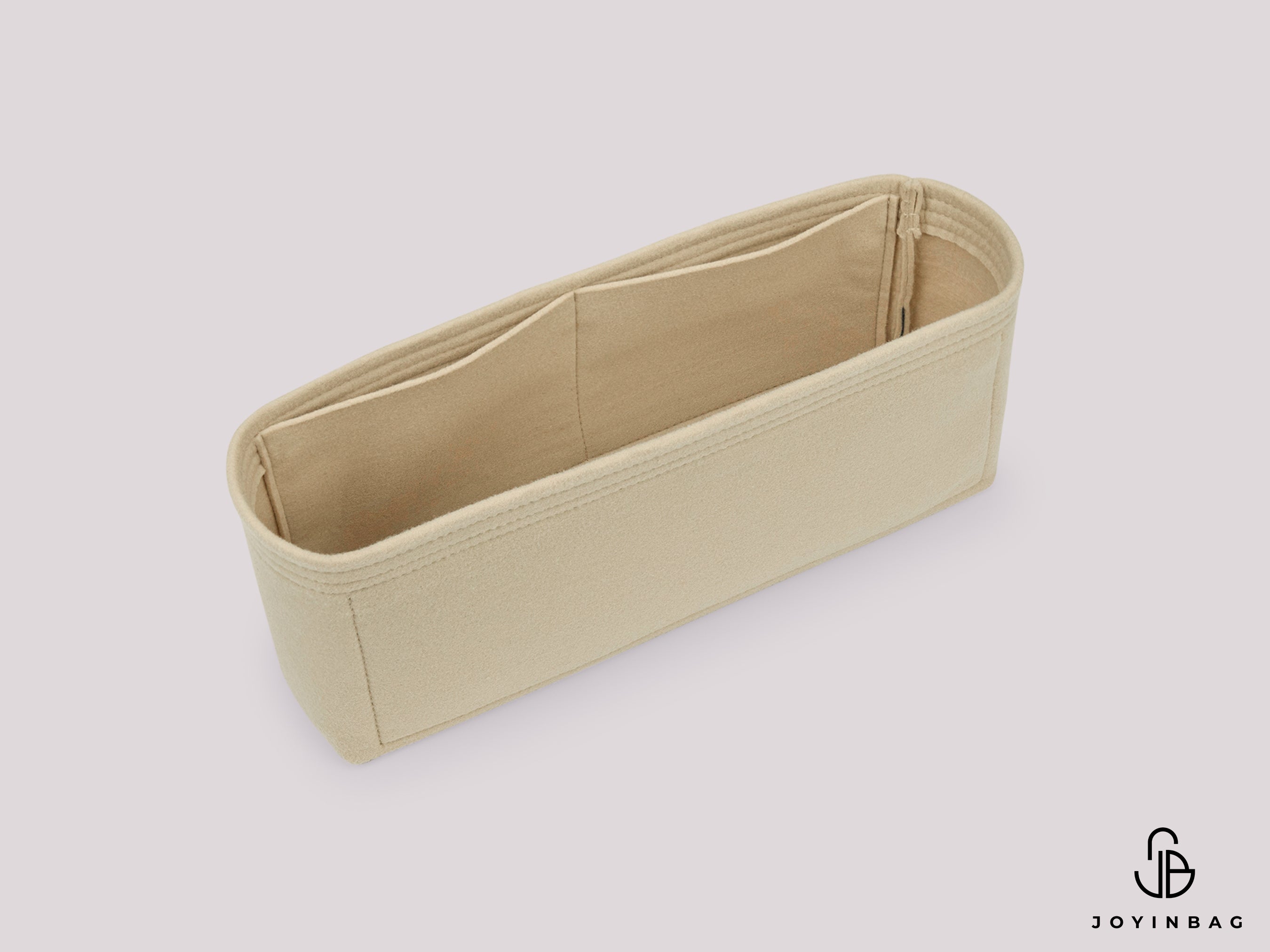 Mini Alexa Felt Bag Organizer with Zipper Pocket, Structured Insert for Small Handbags