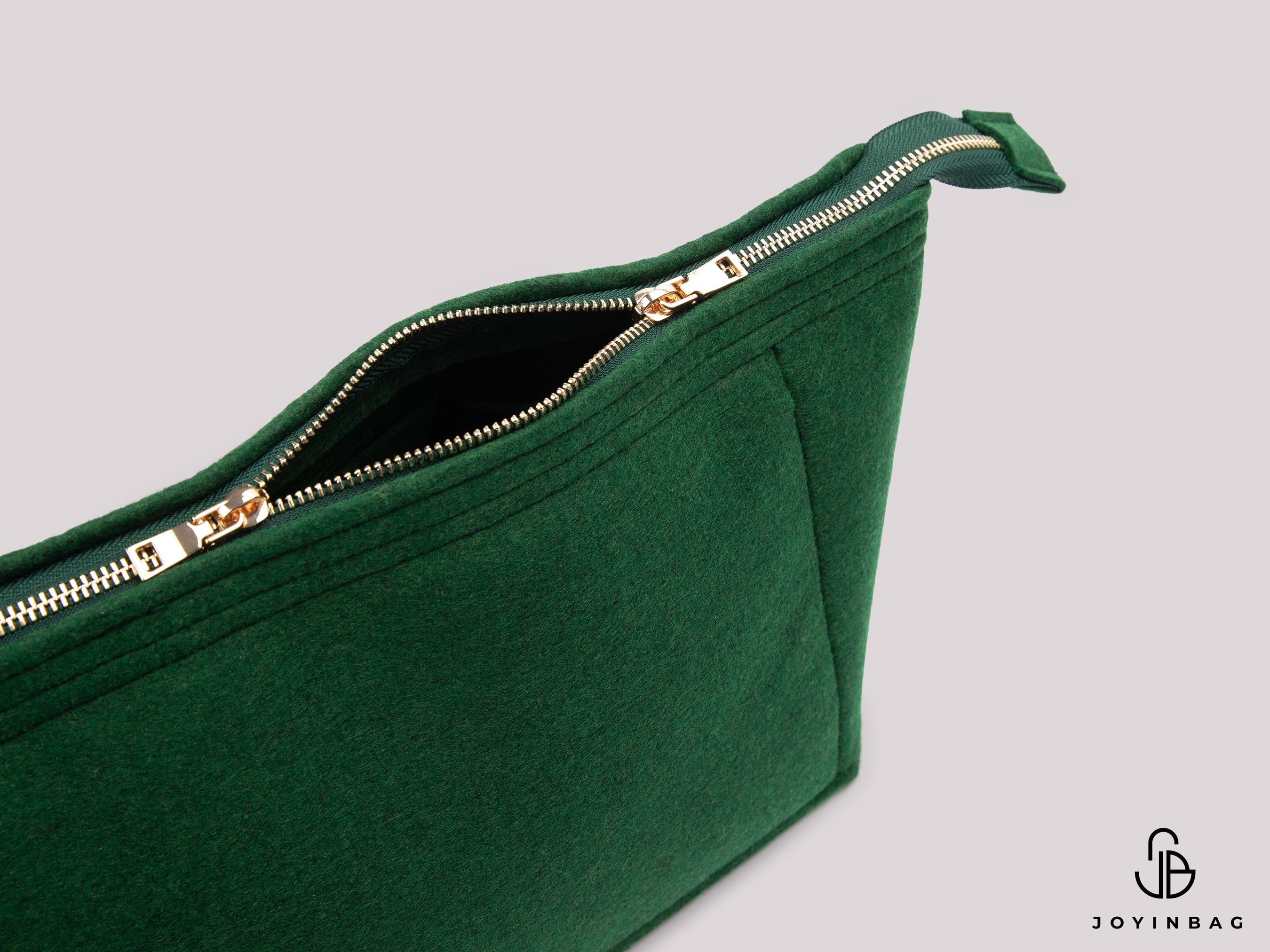 Gucci Giglio Small Felt Bag Organizer with Zipper Closure