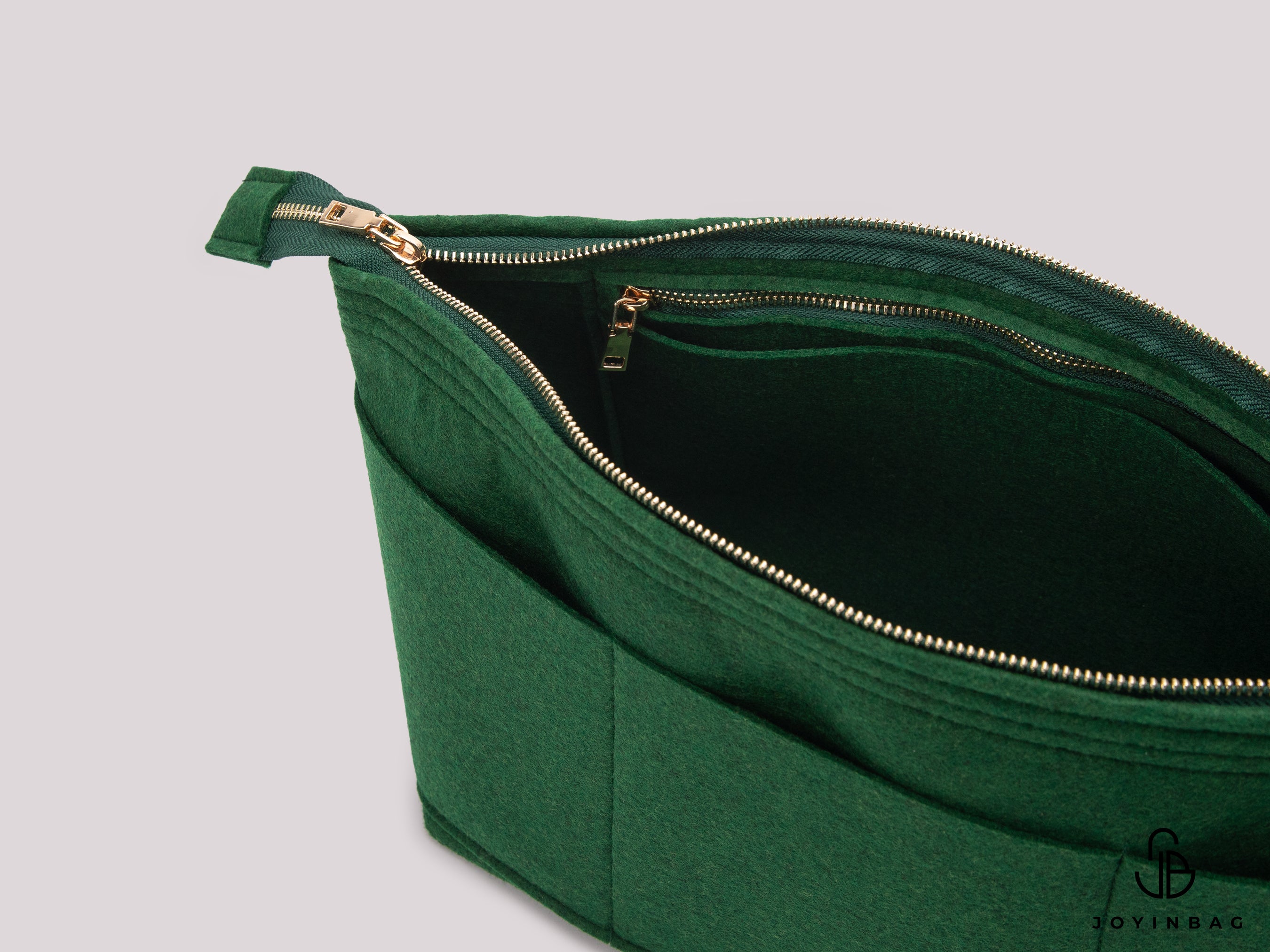 Gucci Giglio Small Felt Bag Organizer with Zipper Closure