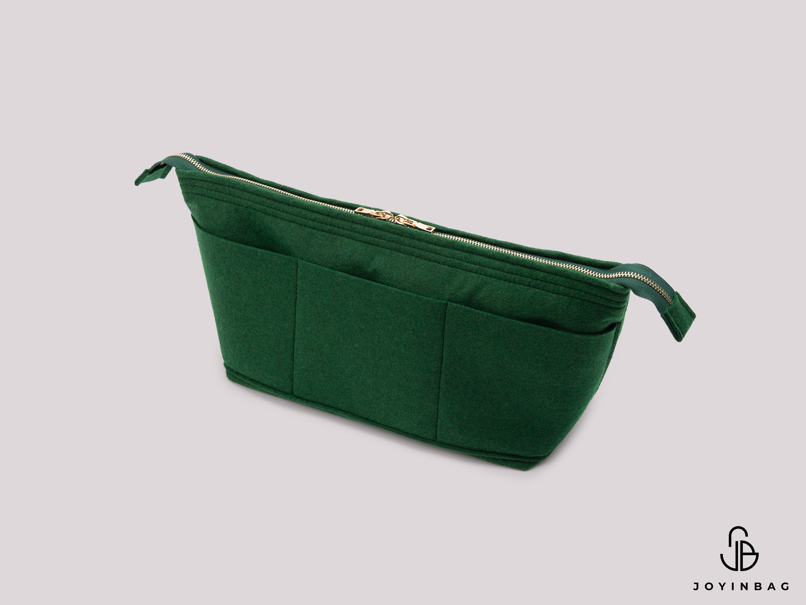 Gucci Giglio Small Felt Bag Organizer with Zipper Closure