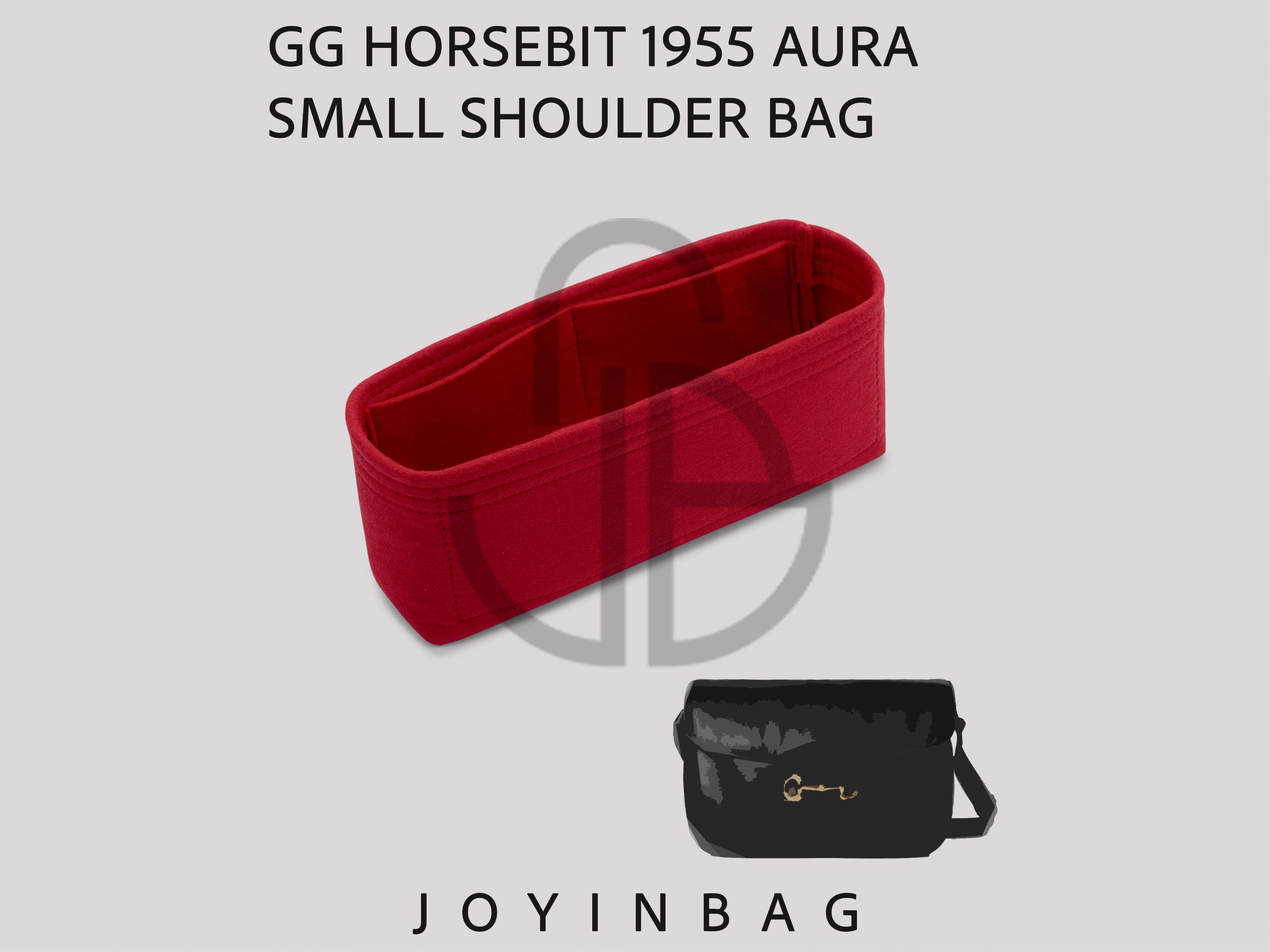 GG Horsebit 1955 Aura Small Shoulder Bag Organizer Insert, 2mm Felt Liner
