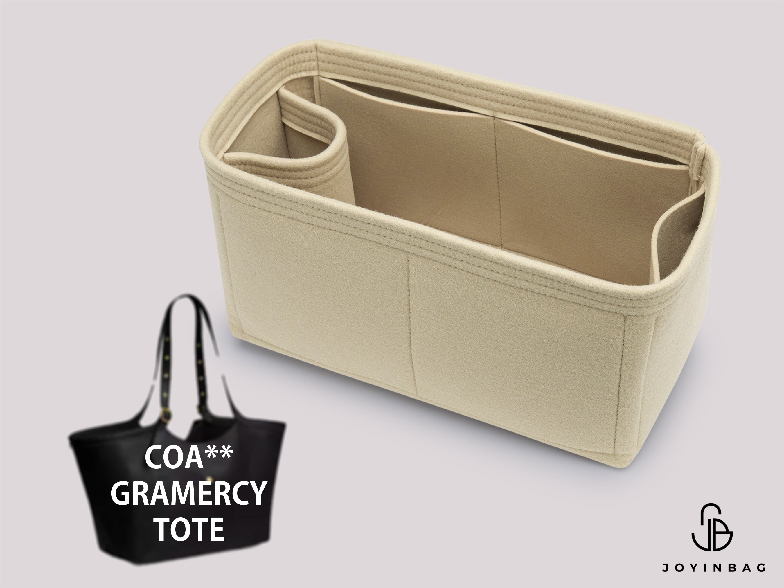 Coa. Gramercy Tote Bag Organizer Insert with Bottle Holder