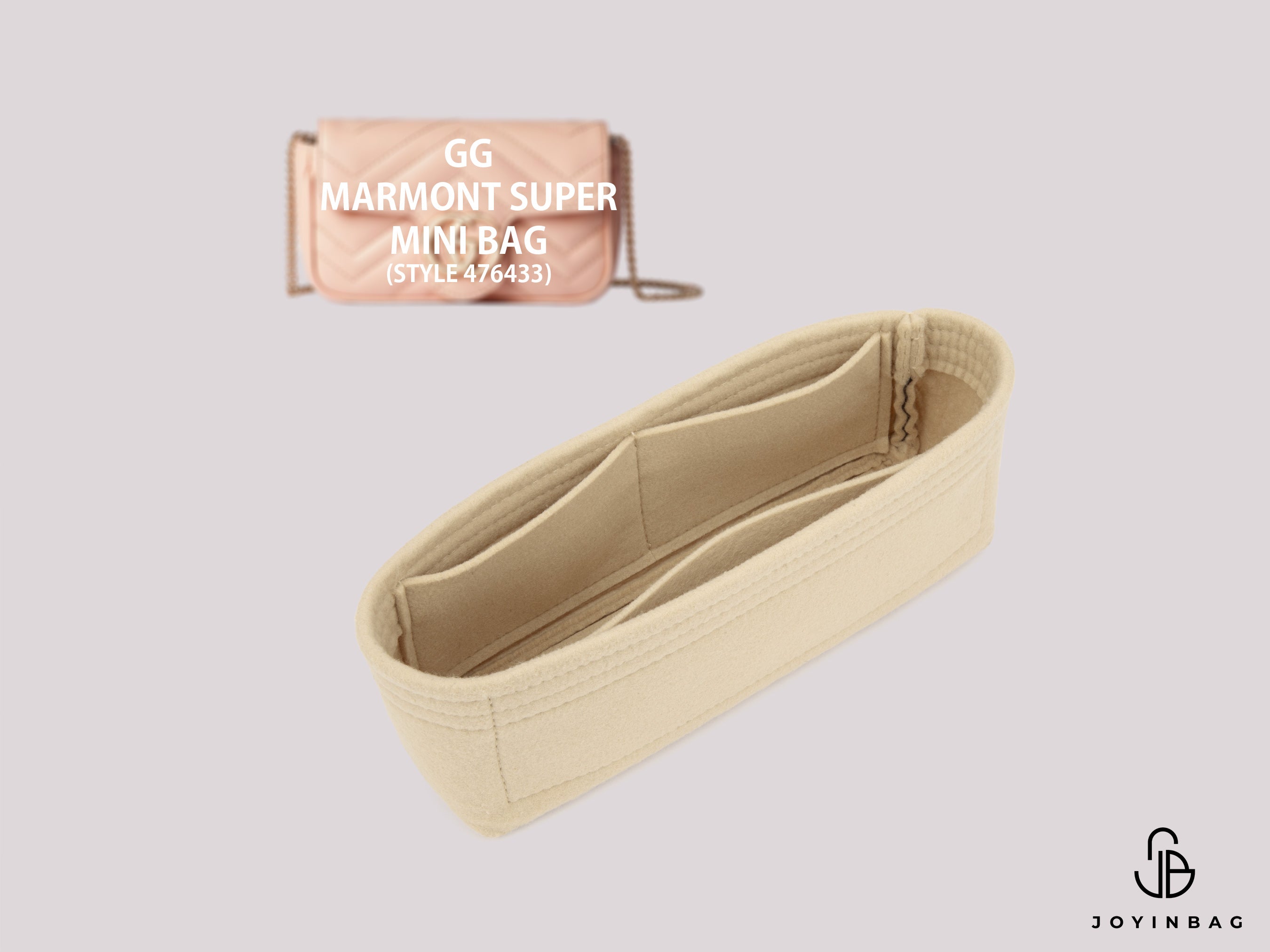 GG Marmont Super Mini Bag (Style 476433) Insert