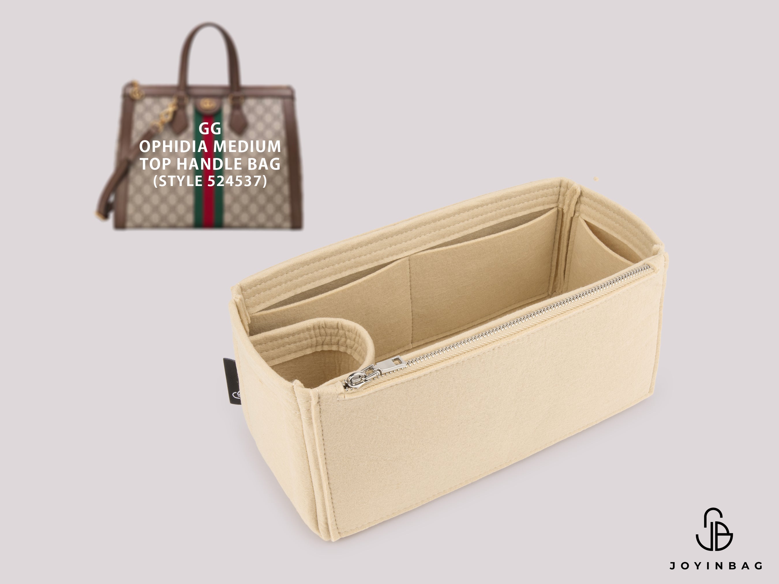 GG Ophidia Medium Top Handle Bag (Style 524537) Insert