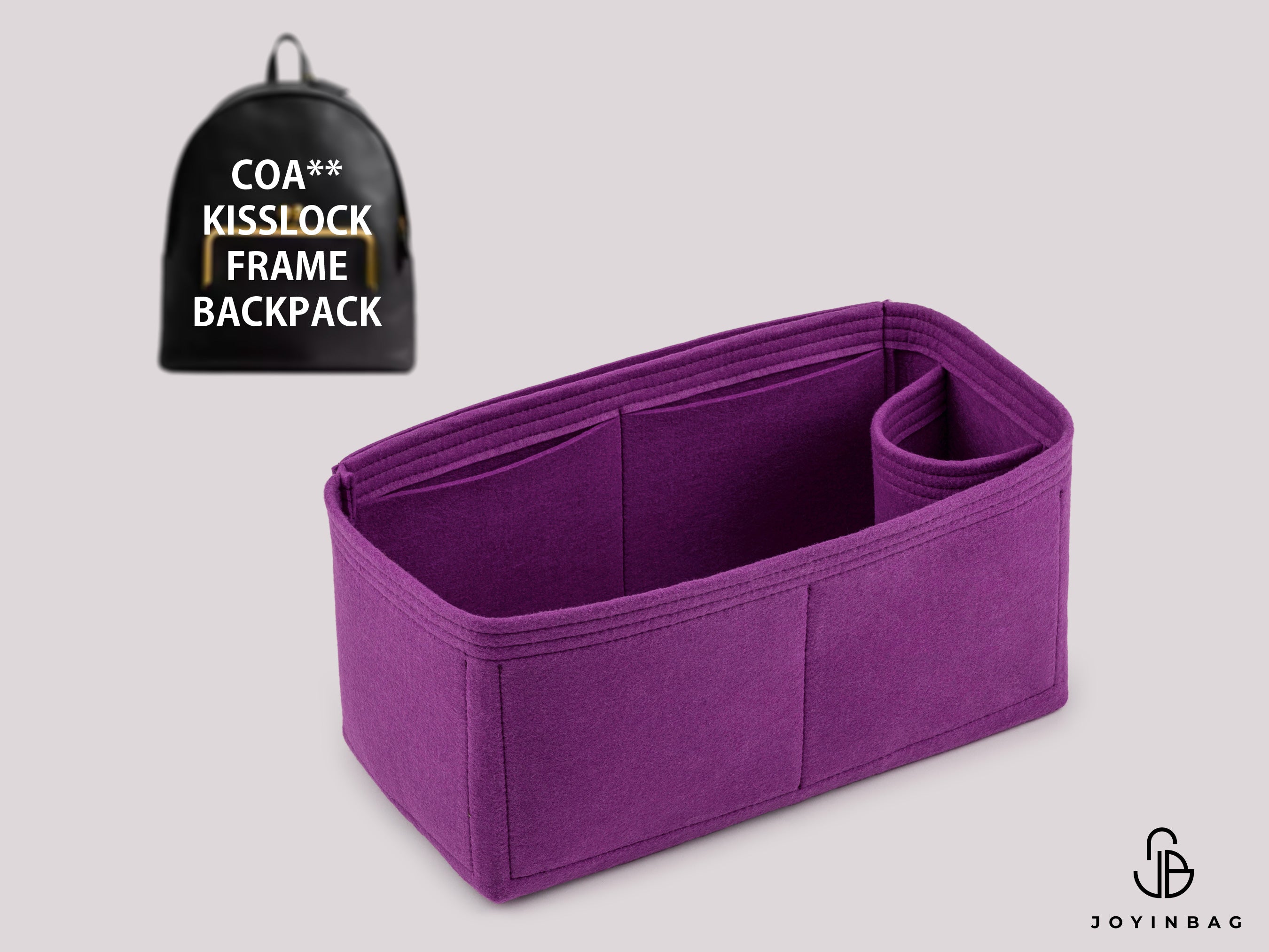 Coa. Kisslock Frame Backpack Organizer Insert