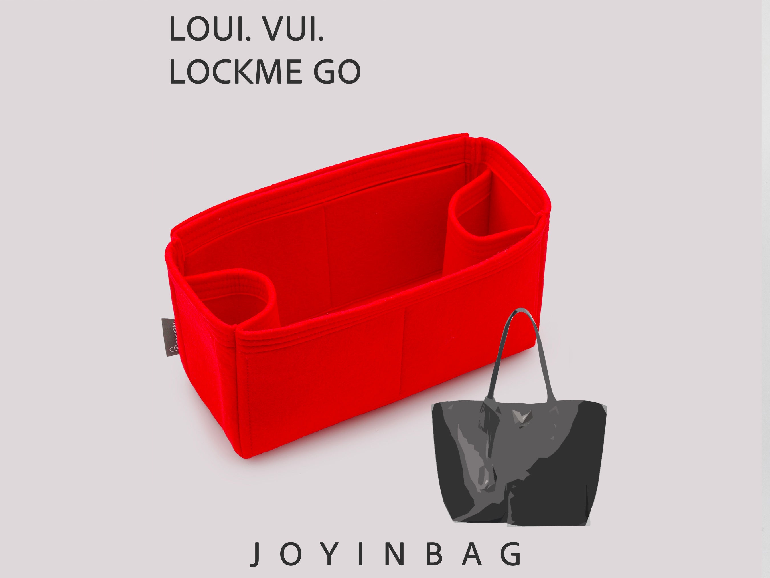 Dual Bottle Holder Felt Organizer for Lockme Go Bag Insert