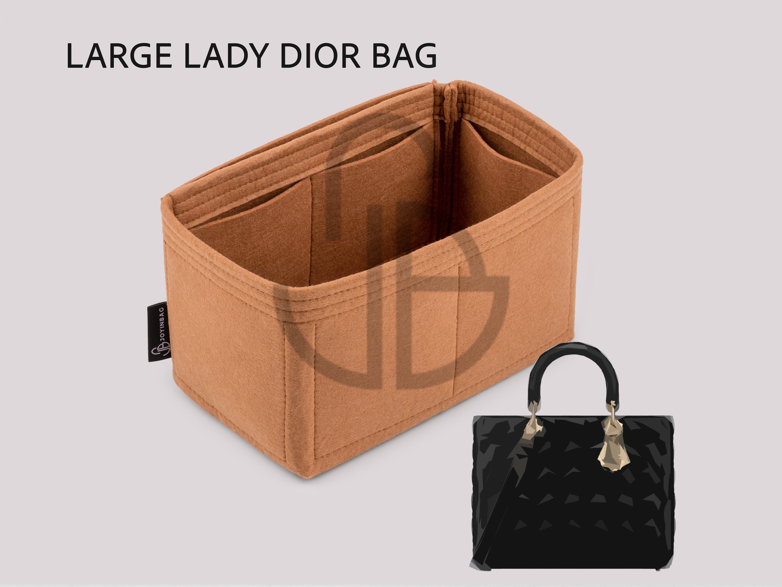 Large Lady Dior Bag Organizer Insert – Felt Purse Organizer Multi Pocket 2 mm