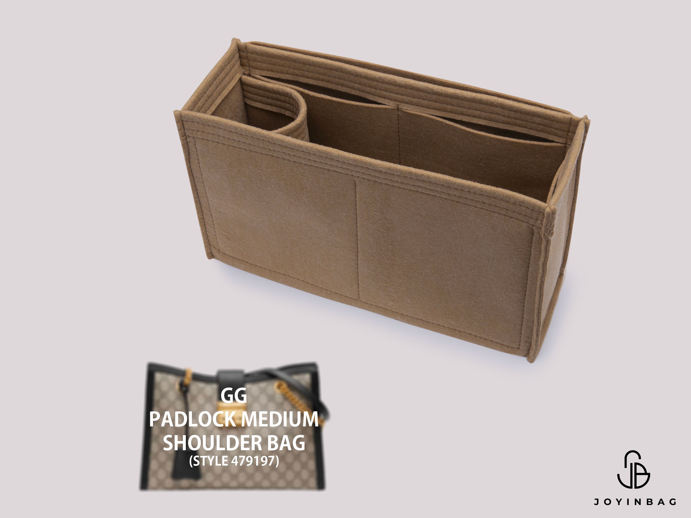 Guc. Padlock Medium GG Shoulder Bag (Style 479197) Insert