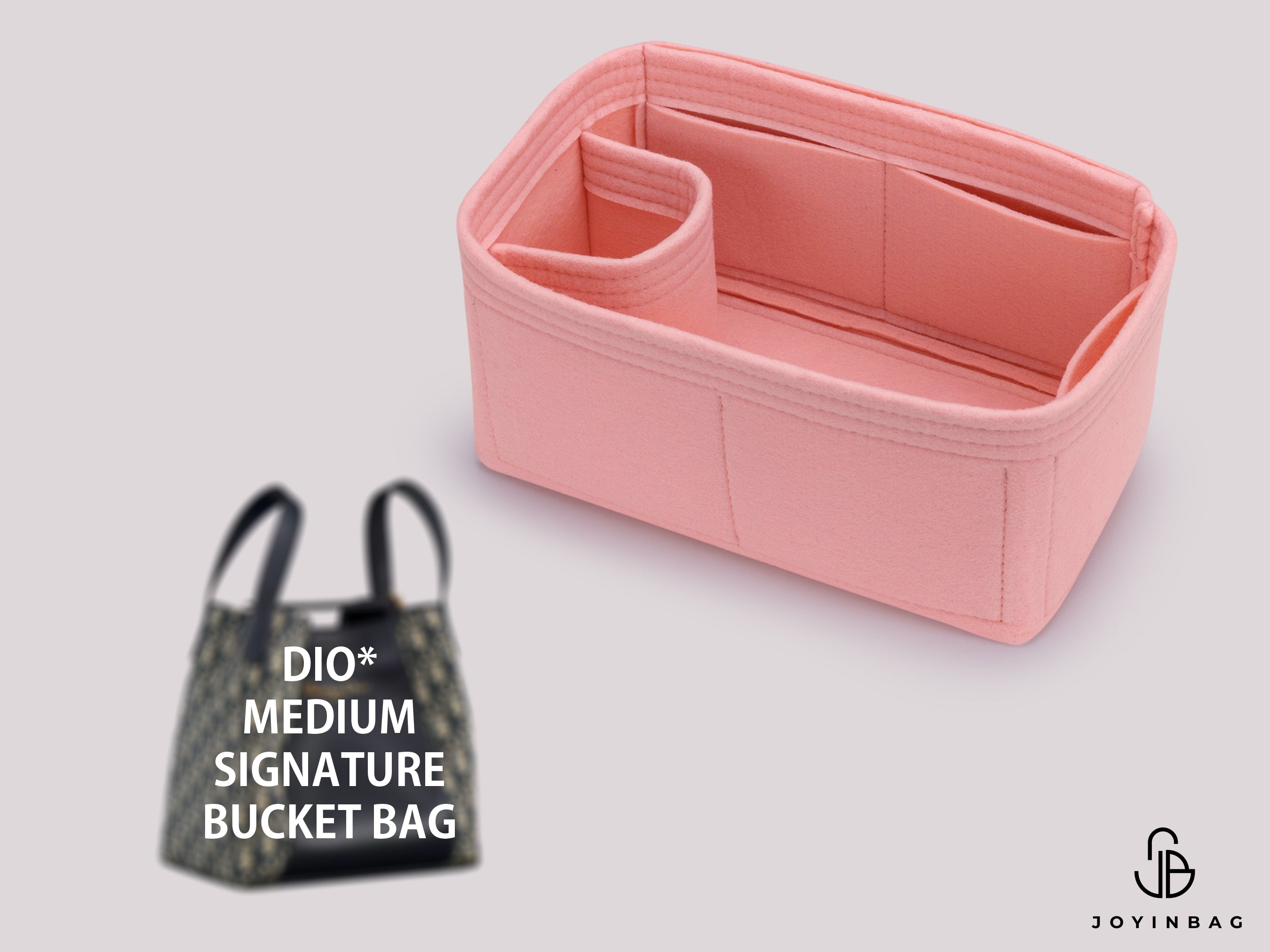Chris. Di. Medium Signature Bucket Bag Insert