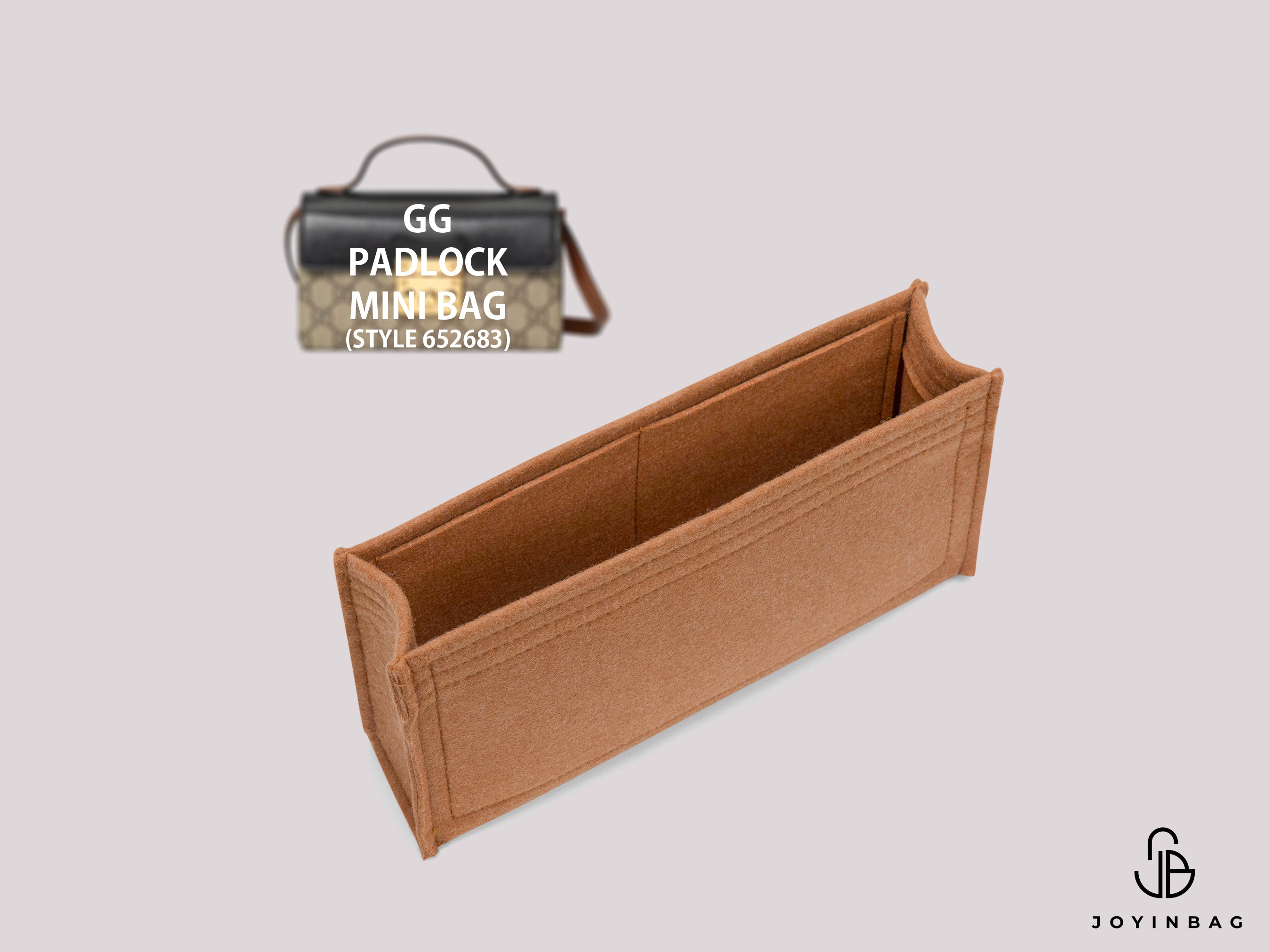 Guc. Padlock Mini GG Bag (Style 652683) Insert