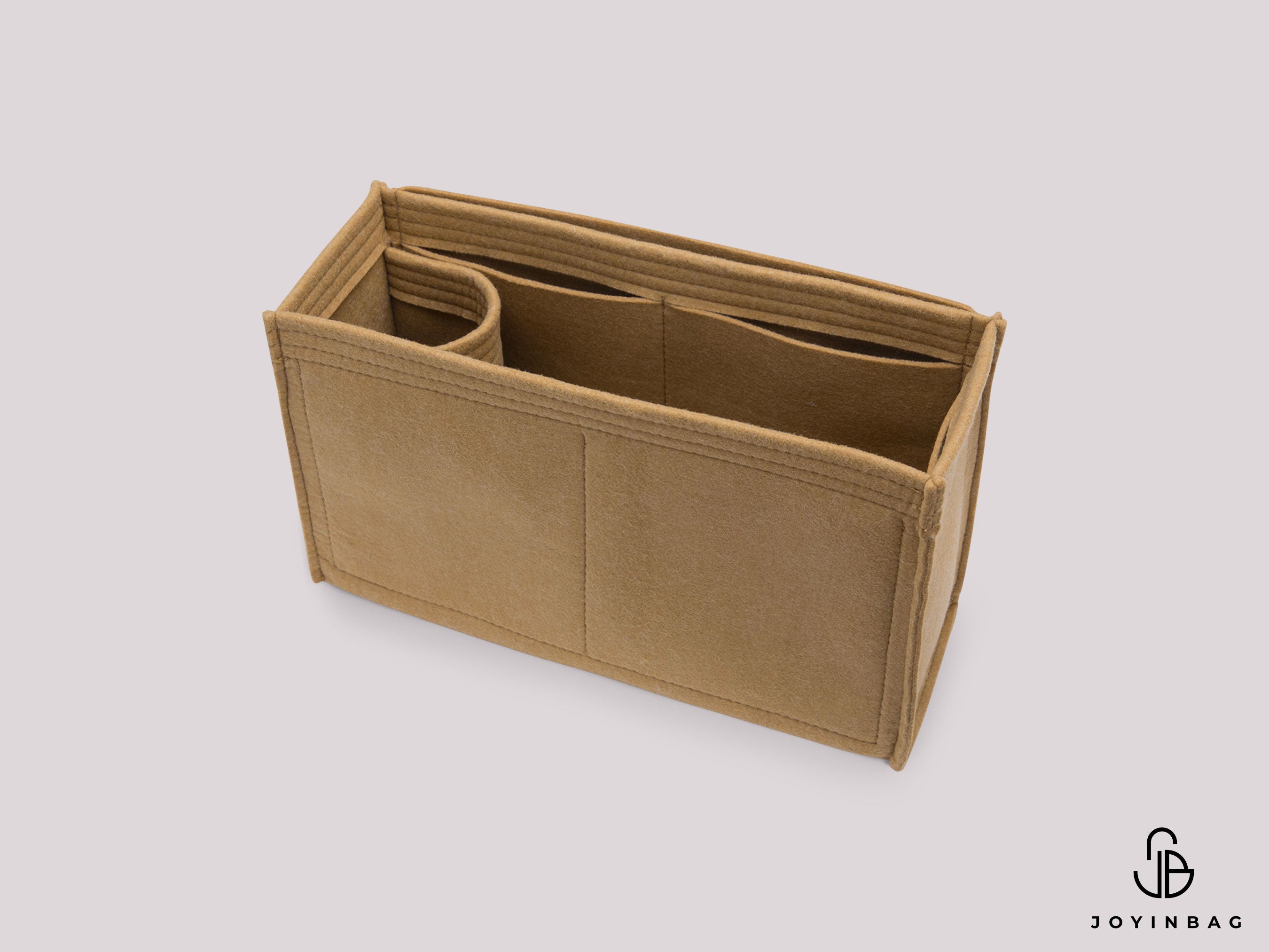 Lock and Go Bag Organizer Insert, Felt Liner with Bottle Holder and Interior Pockets