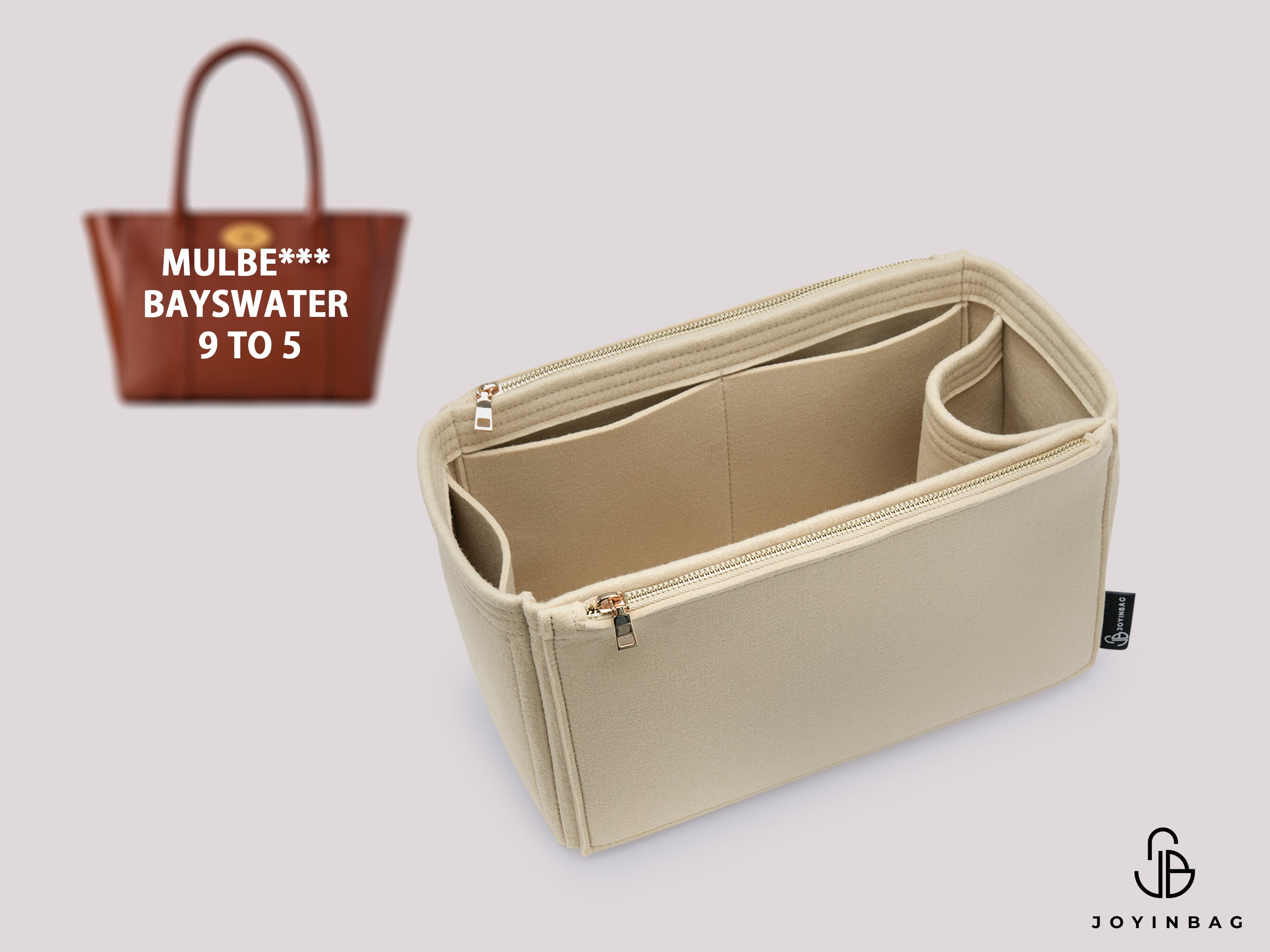 Mulberry Bayswater 9 to 5 Organizer – 5 Inside Pockets & 2 Zippered Outside Pockets