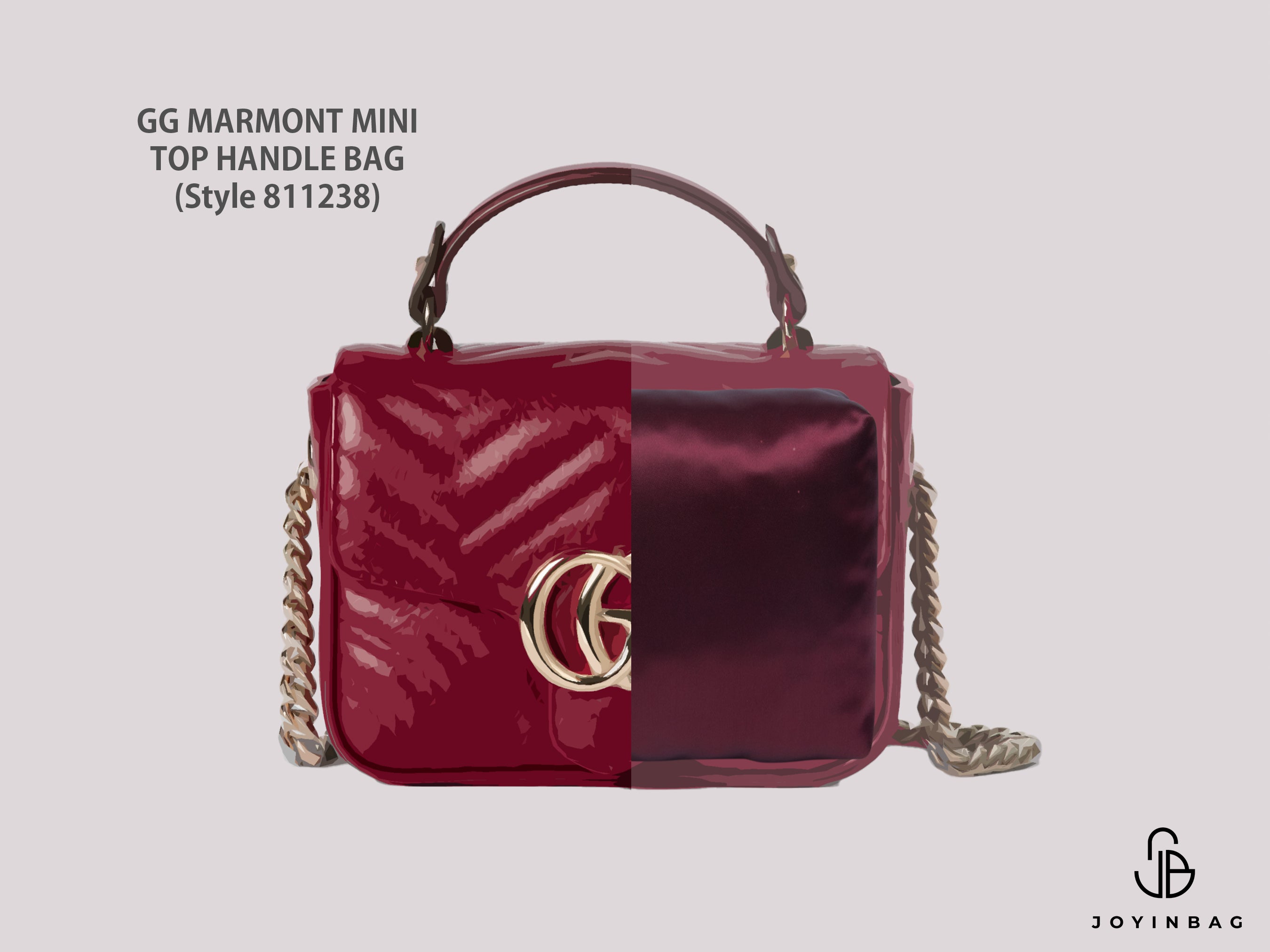 GG Marmont Mini Top Handle Bag (Style 811338) Bag Storage Pillow