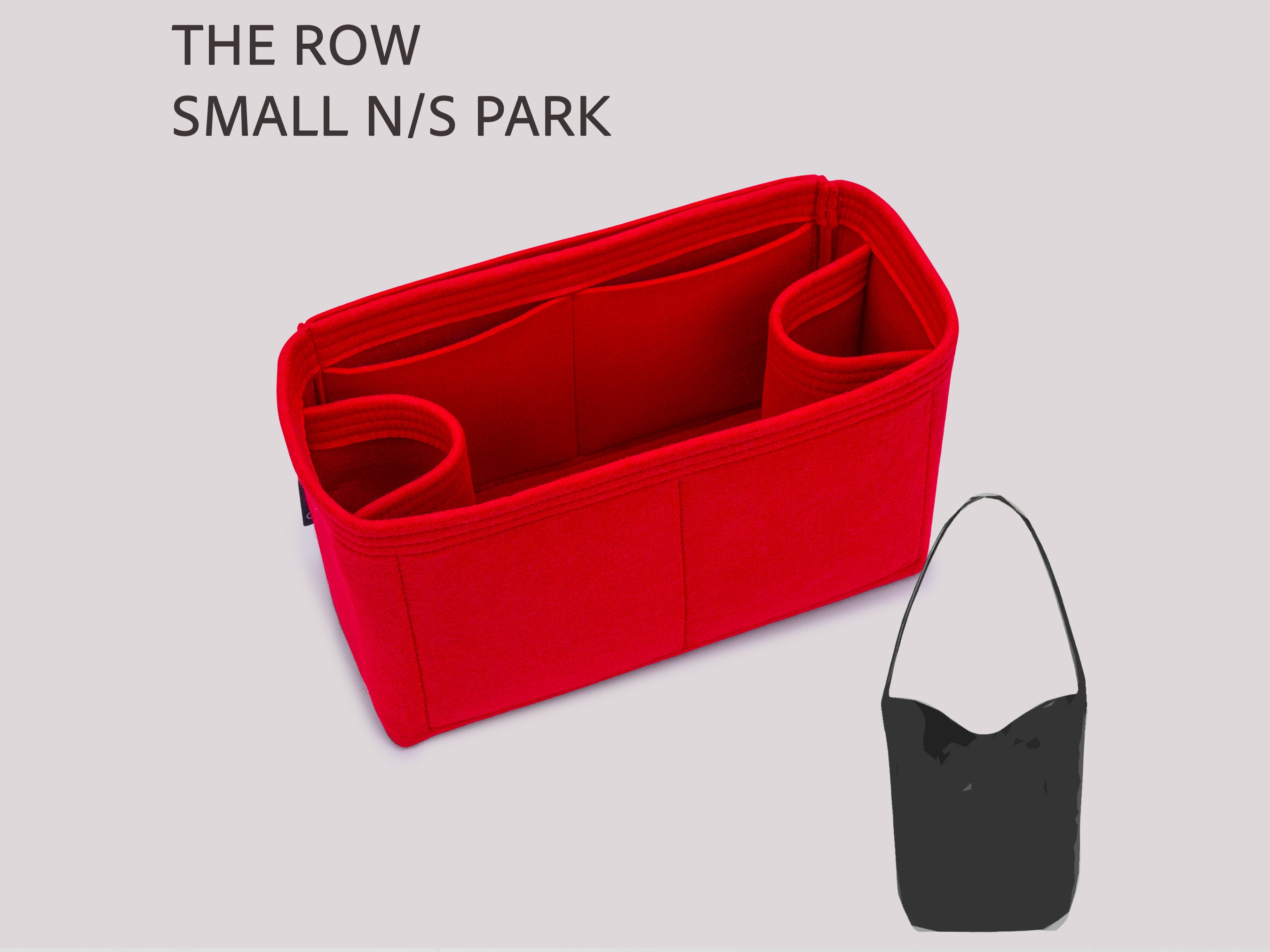 The Row Small N/S Park Felt Bag Organizer with Bottle Holders