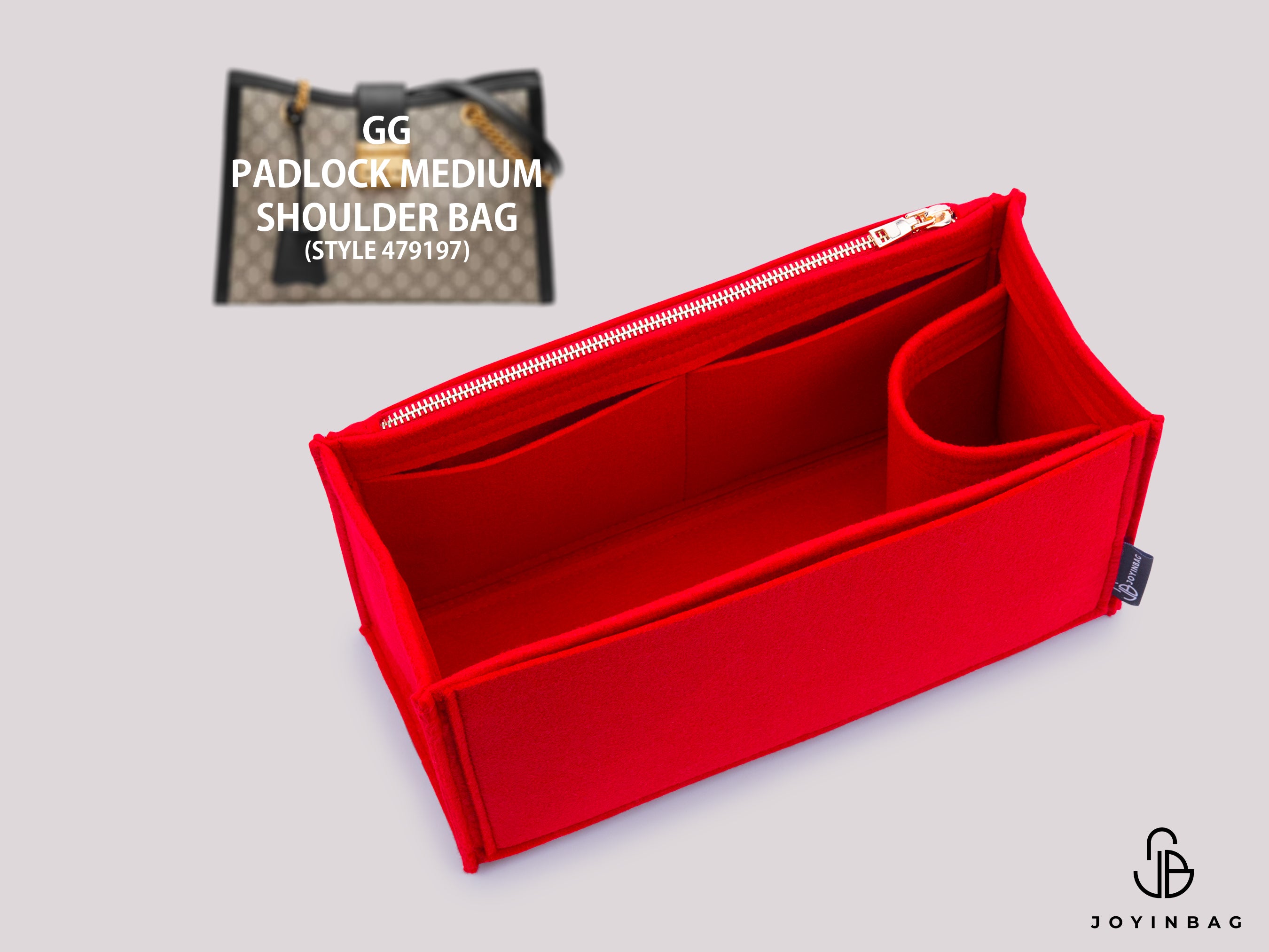 Guc. Padlock Medium GG Shoulder Bag (Style 479197) Insert