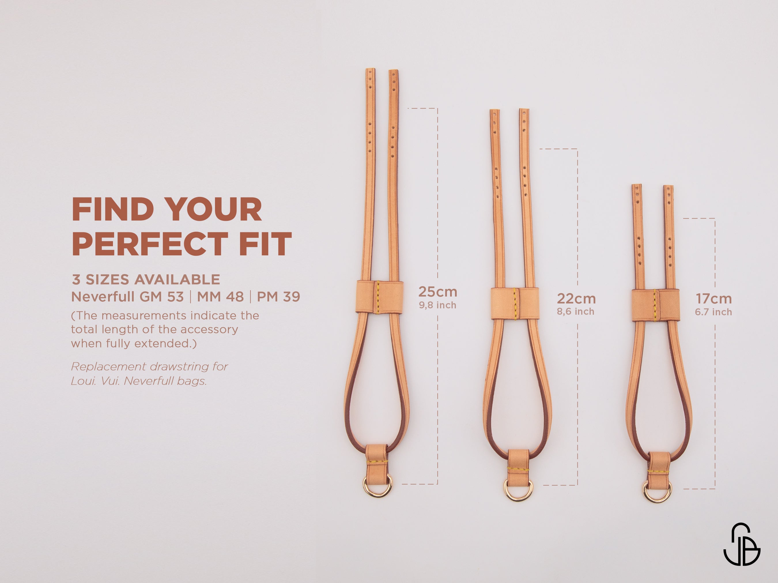 Neverfull Side Strap Replacement, Leather Replacement Straps, PM MM GM, Quick Attach or Sew-On