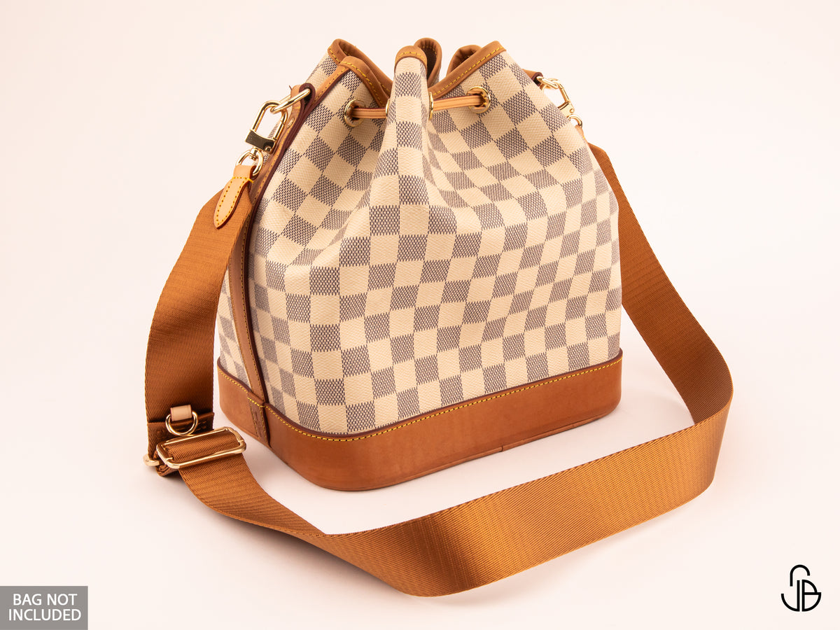 Adjustable Crossbody Bag Strap – 4cm Wide Woven Fabric Replacement Shoulder Strap with Leather Ends