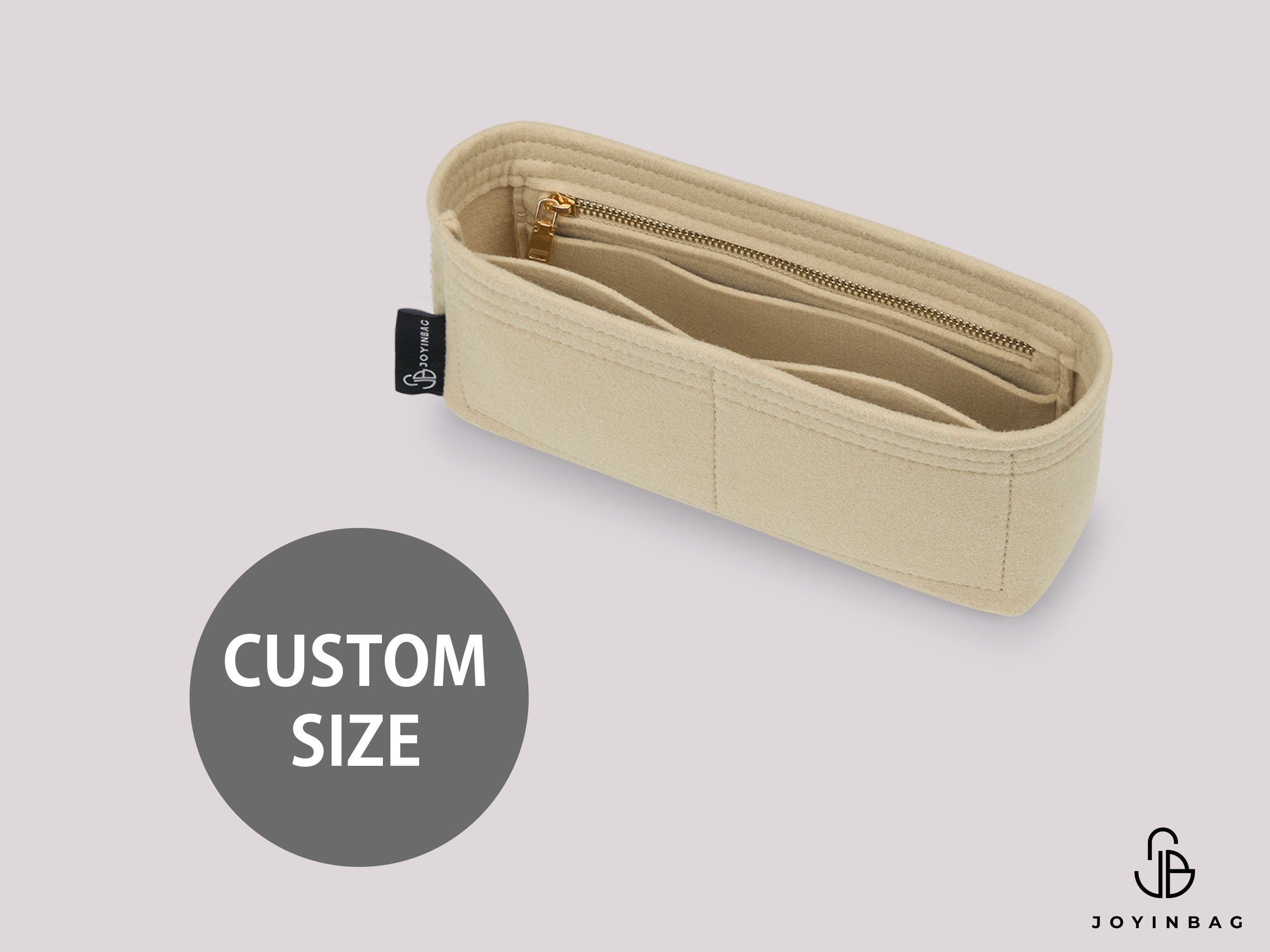 Custom Size Custom Bag Organizer – 3 Pockets + Zippered Pocket