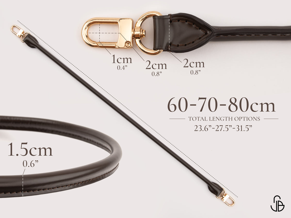 Speedy P9 Soft Rolled Leather Bag Strap, 60 70 80cm Replacement Shoulder Handle
