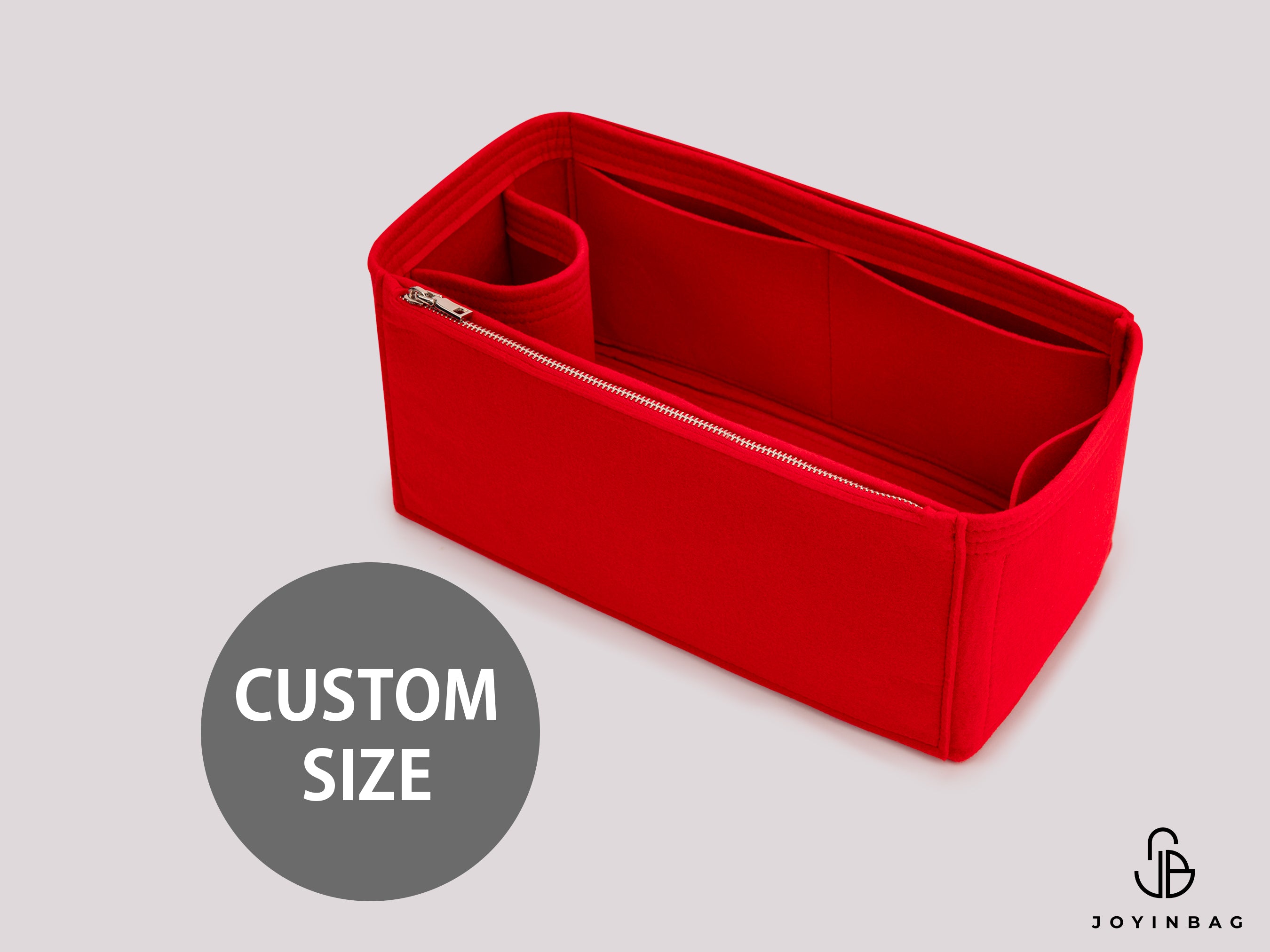 Custom Size Custom Bag Organizer with Zipper Pocket & Hardware Options