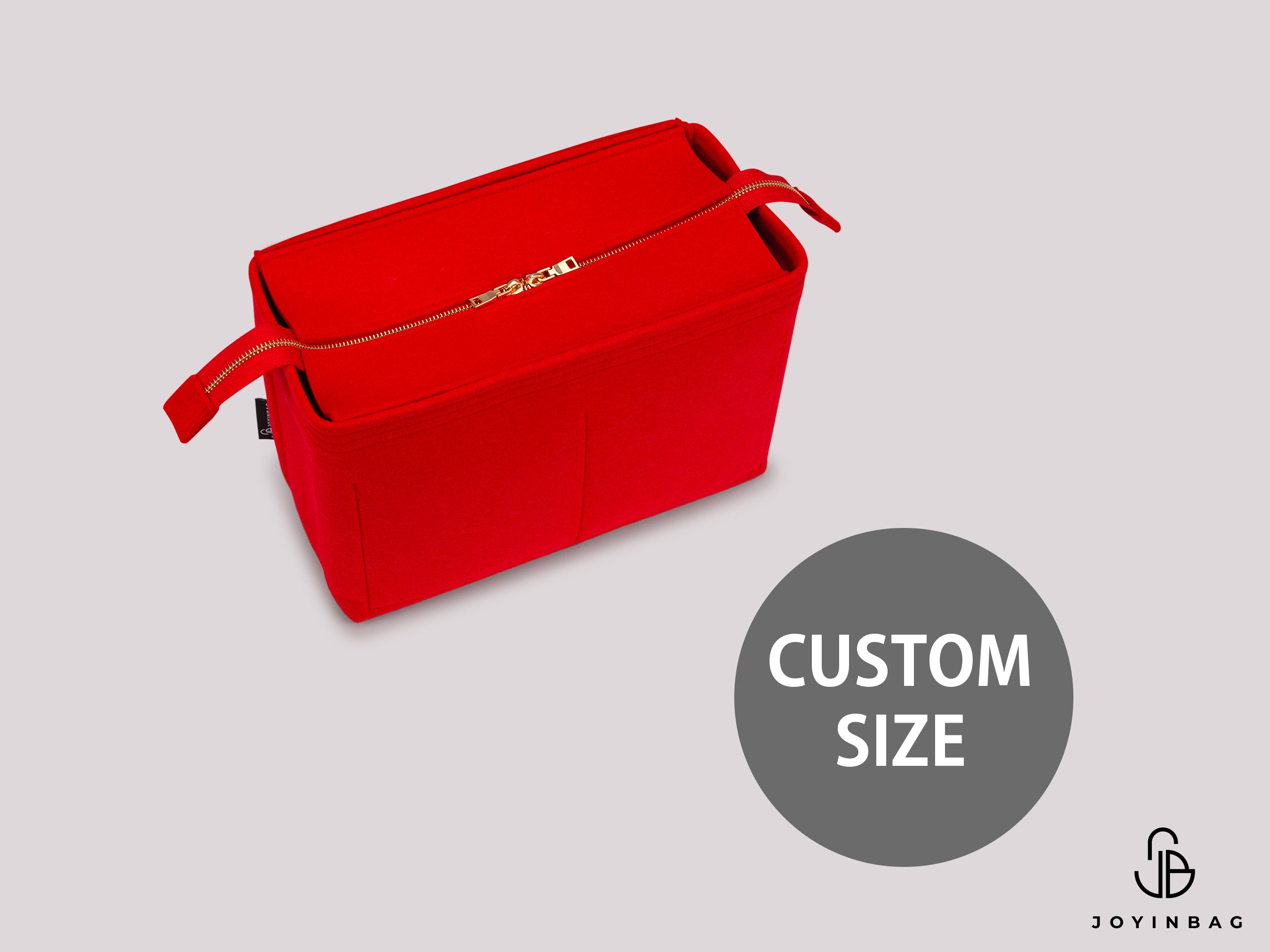 Custom Size Custom Bag Organizer with Removable Top Cover – Bottle Holder & Pockets