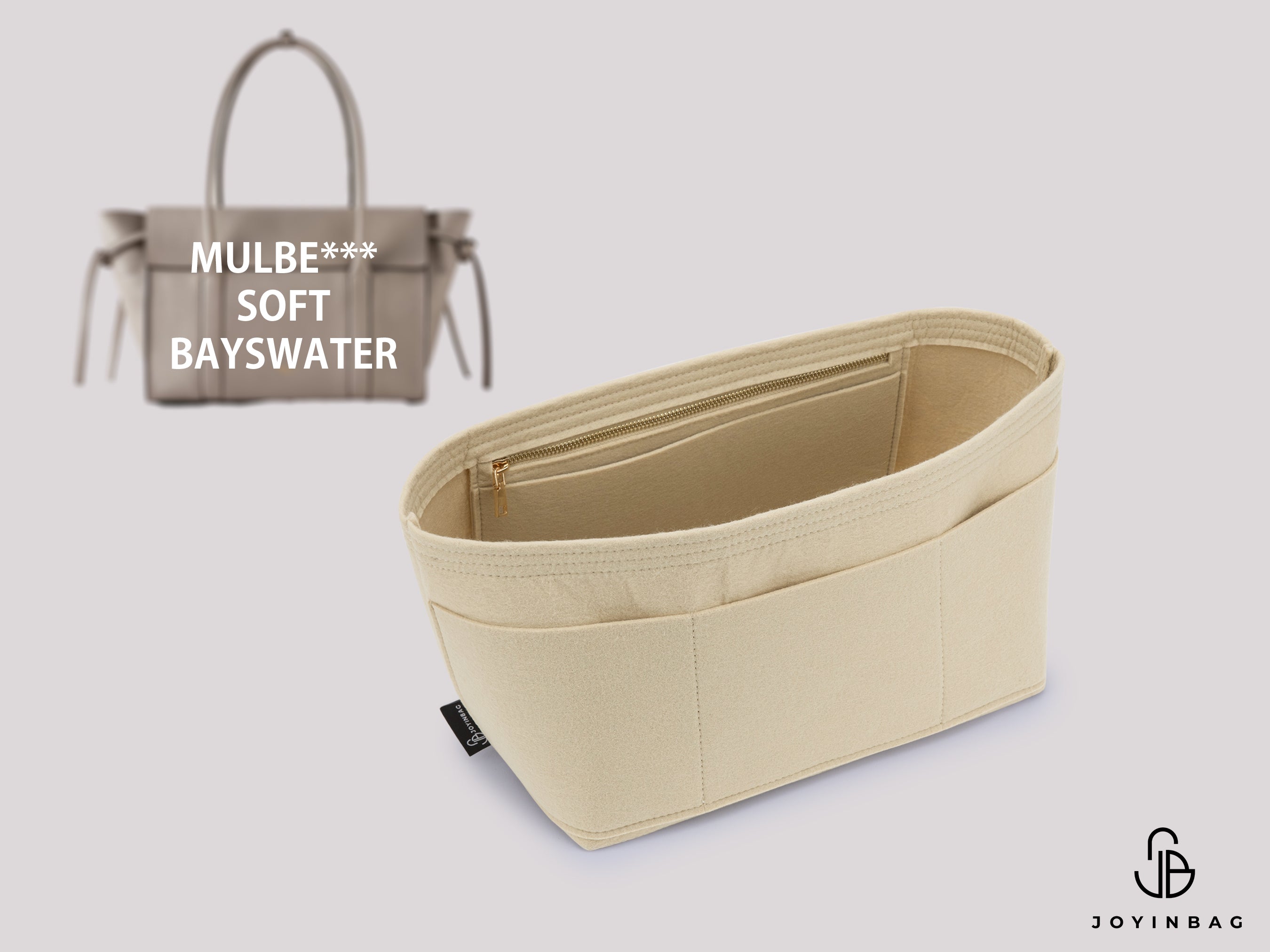 Mulberry Soft Bayswater Organizer Insert – 5 Interior & 3 Exterior Pockets, Custom Fit