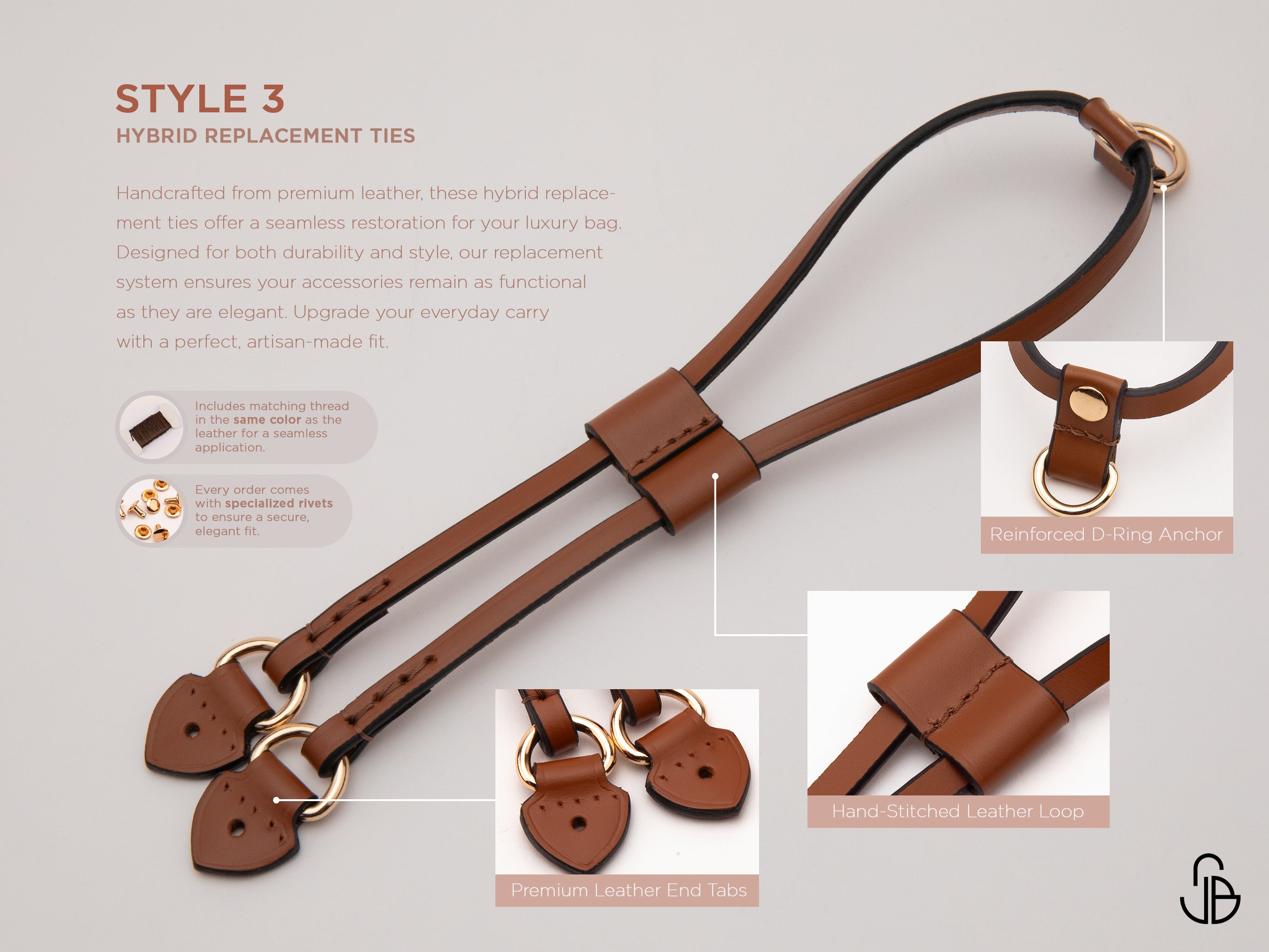 Neverfull Side Strap Replacement, Leather Replacement Straps, PM MM GM, Quick Attach or Sew-On