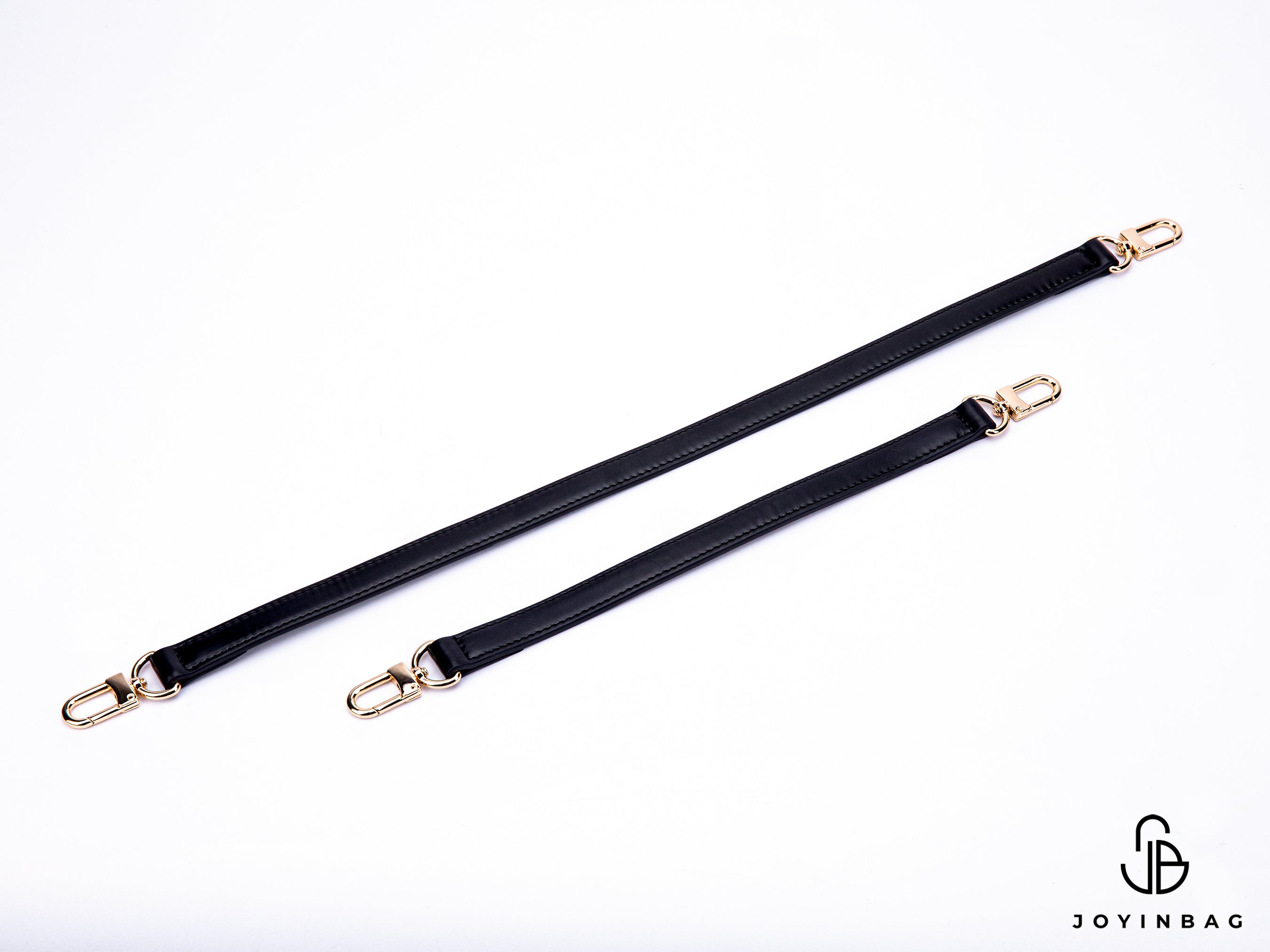 A black vachetta and gold or silver leather strap is perfect for renewing worn bag straps.