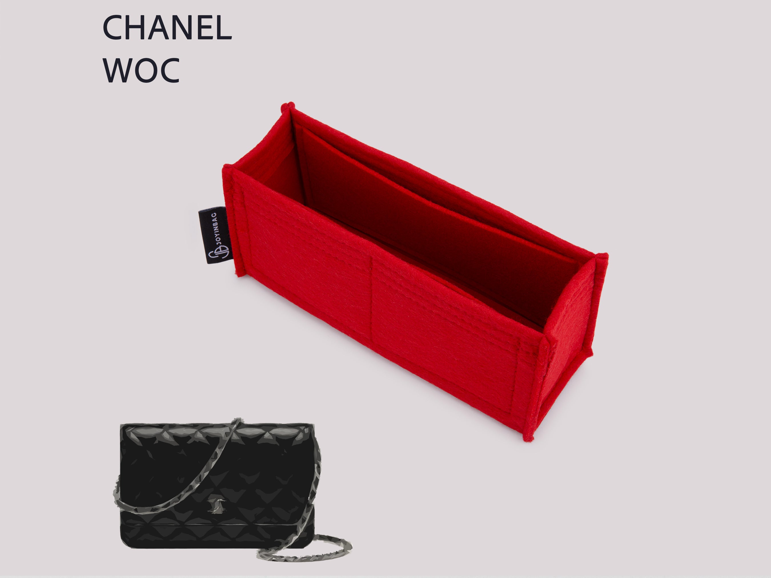 WOC Bag Organizer Insert – Felt Organizer with 3 Inner Pockets