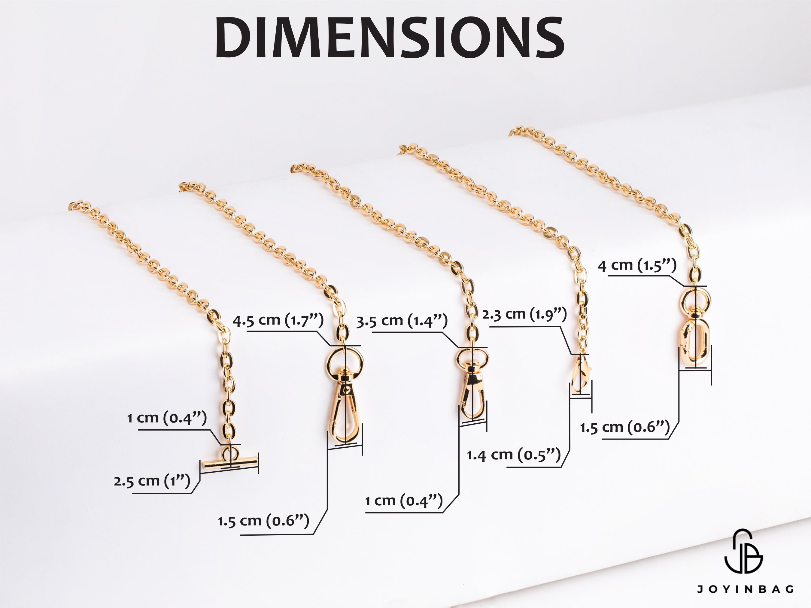 Minimalist Chain Strap for Handbags, Clutches, and Crossbody Bags