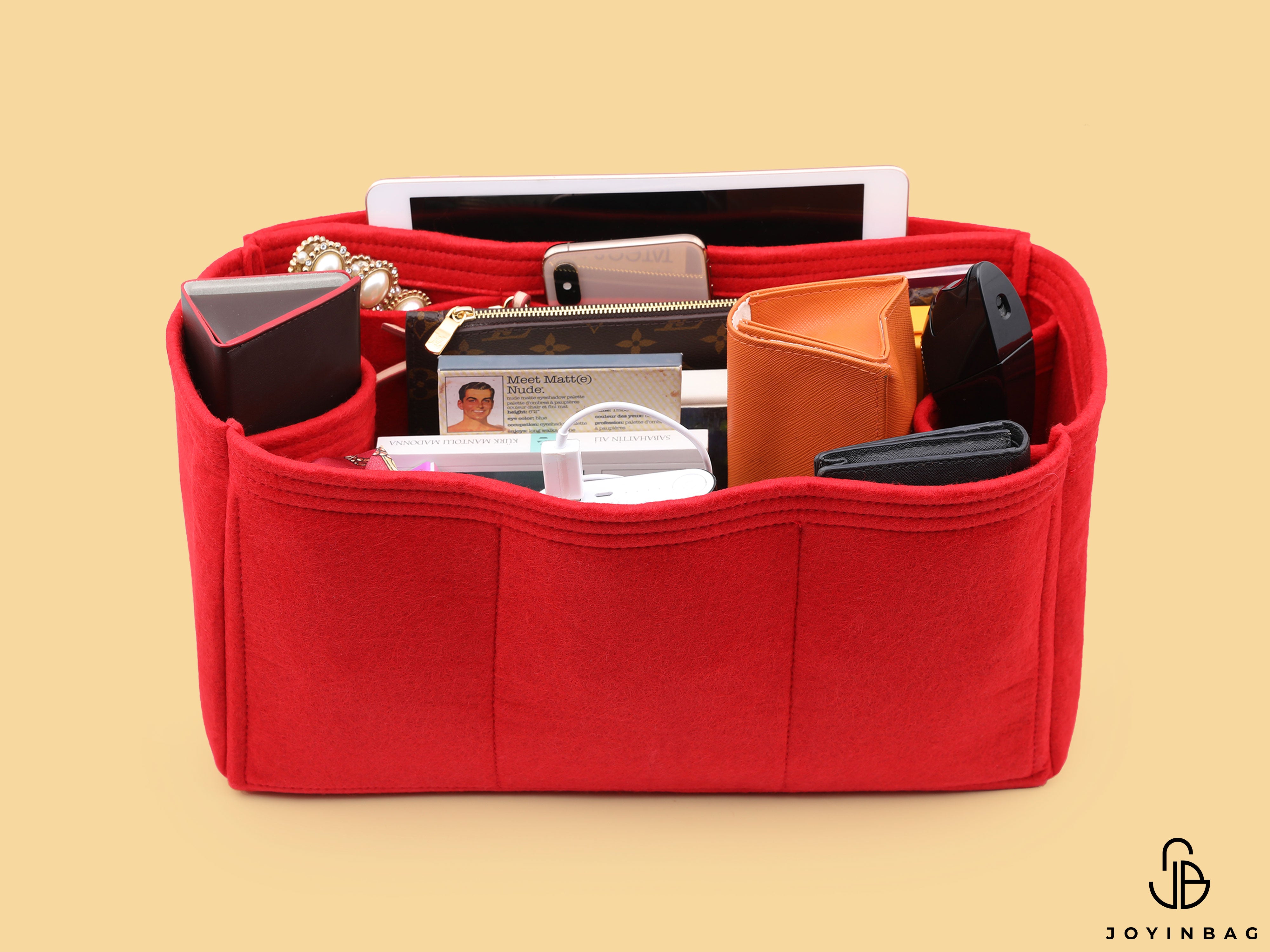 Tote Bag Organizer For Ophidia Soft GG Supreme Medium Tote Bag (Style 547947) with Double Bottle Holders