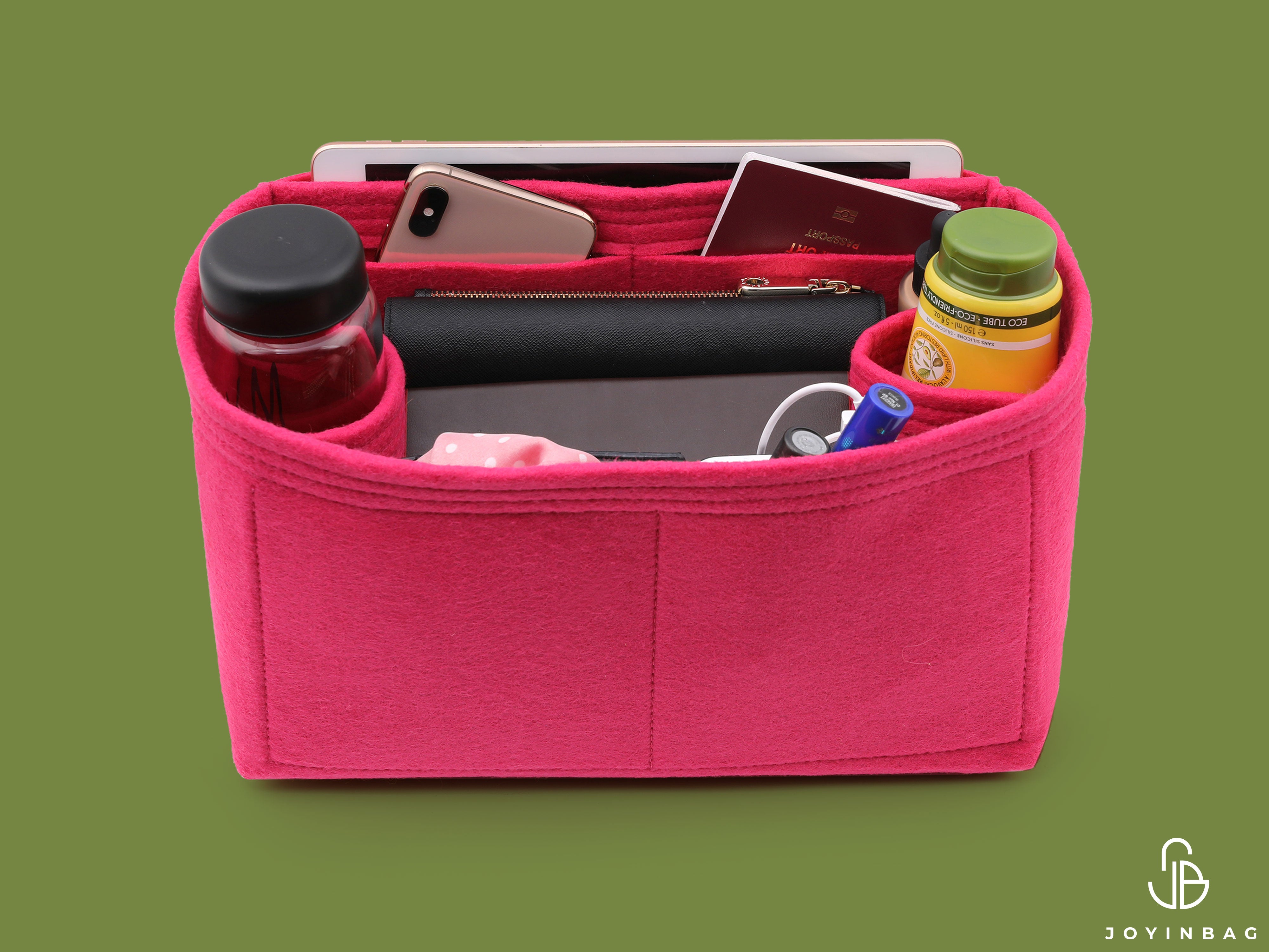 Tote Bag Organizer For Goyard Rouette Bag with Double Bottle Holders