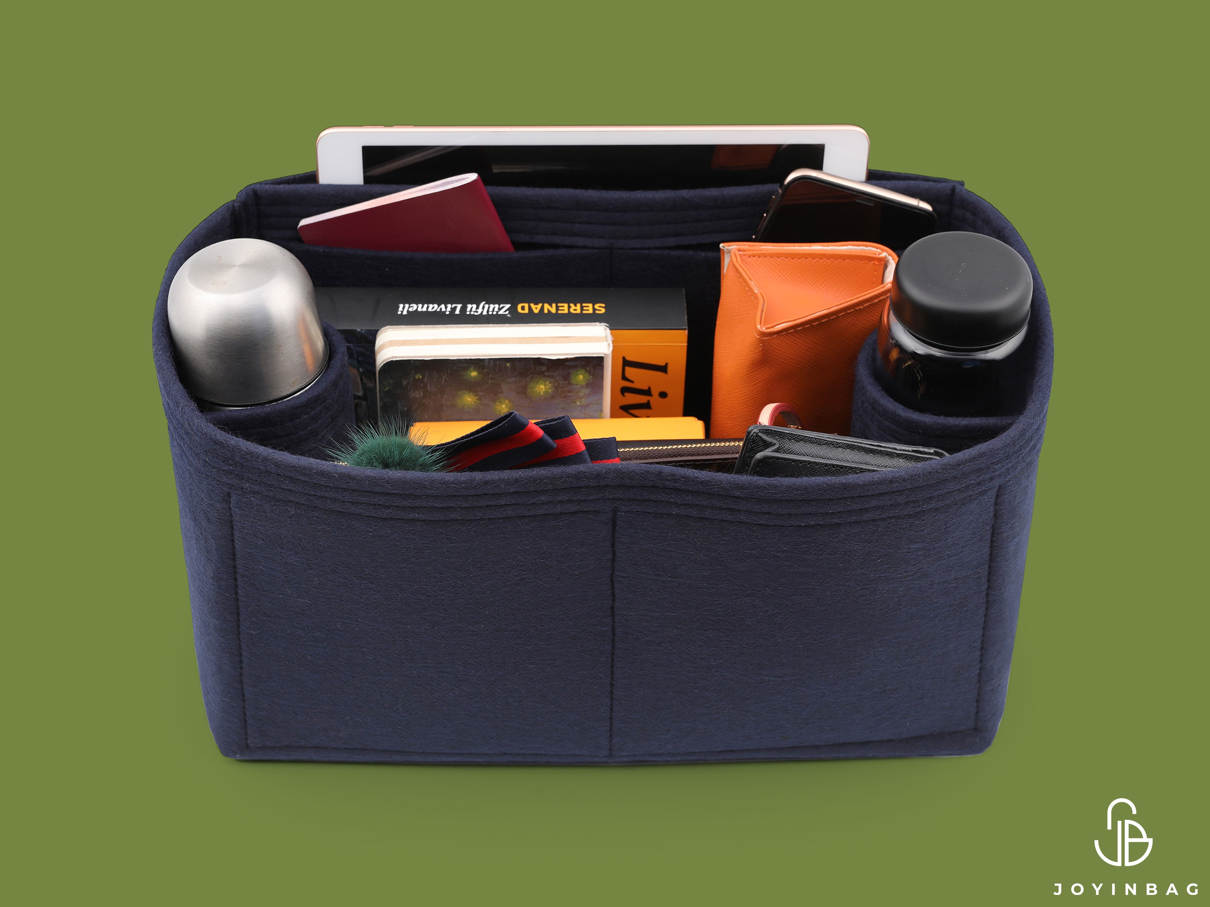 Tote Bag Organizer For Goyard St Louis GM Bag with Double Bottle Holders