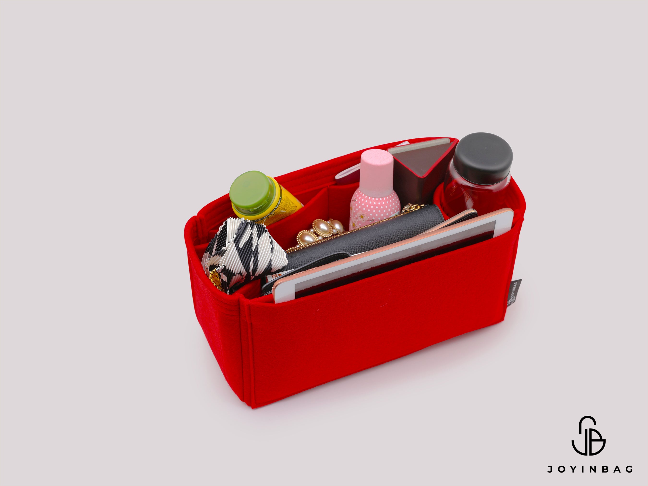 Melie Vintage Bag Organizer Felt Insert With Bottle Holders