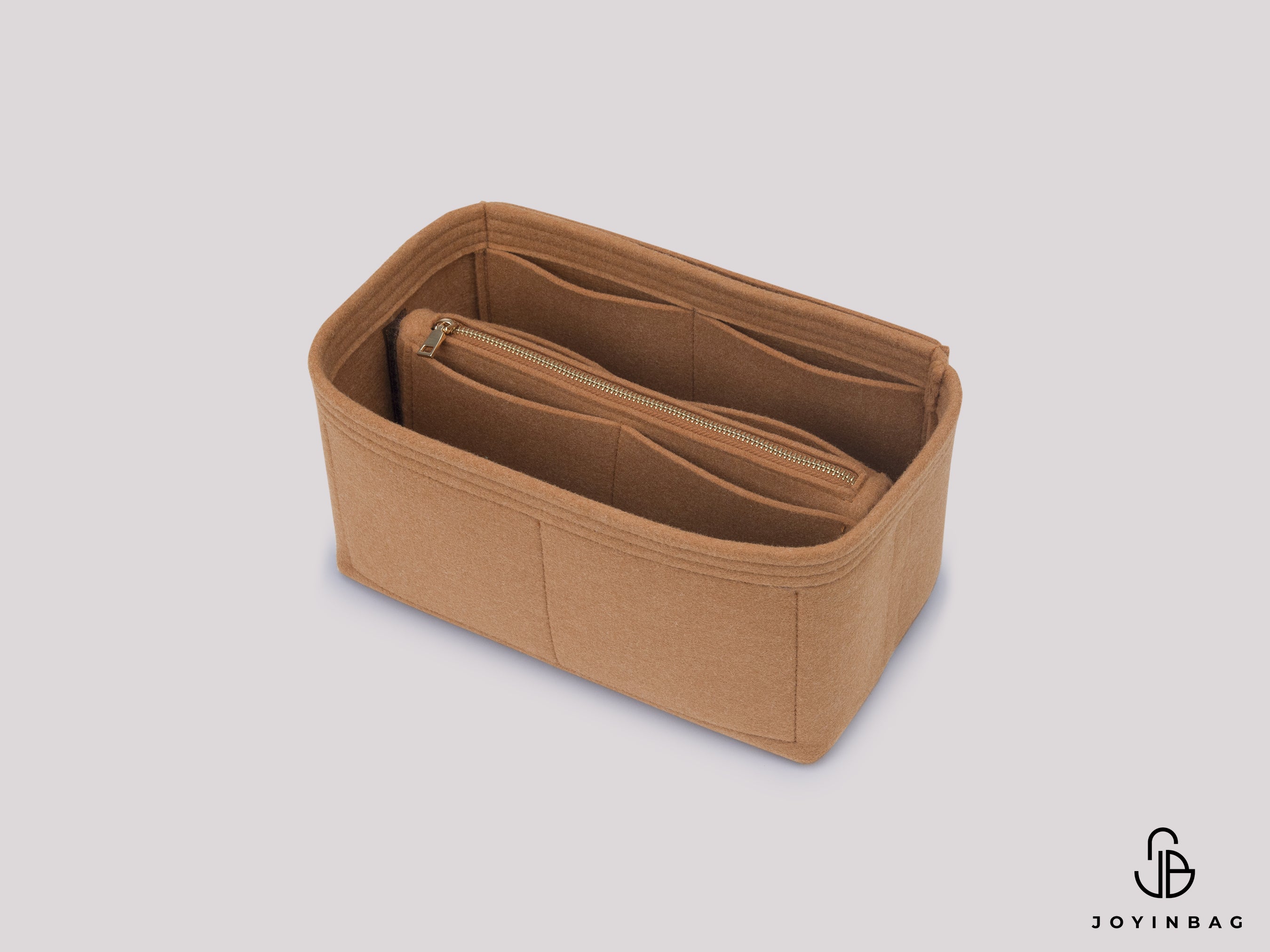 GG Emblem Small Bucket Bag Organizer – Inside Pockets & Removable Zippered Pouch