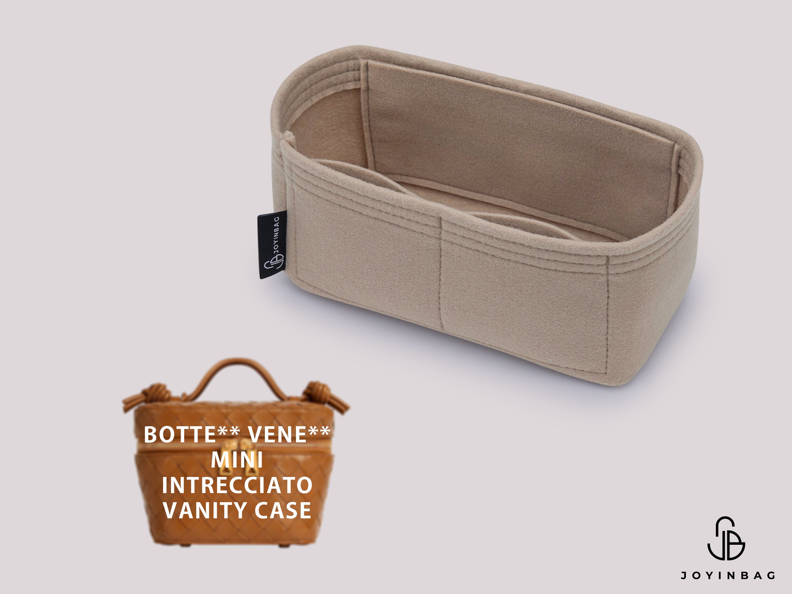 Botte. Venet. Mini Intrecciato Vanity Case Bag Insert