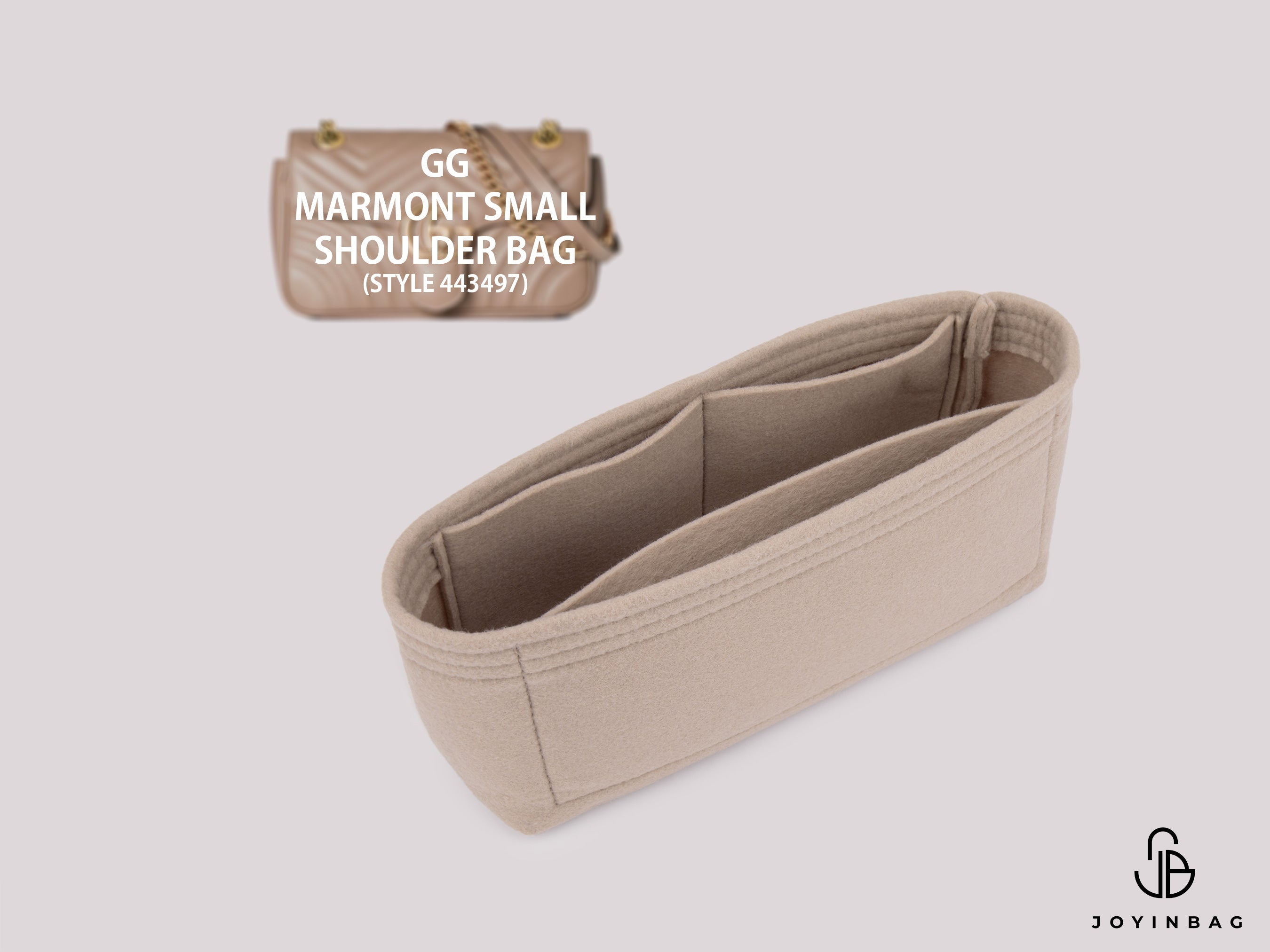 GG Marmont Small Matelassé Shoulder Bag (Style ‎443497) Insert