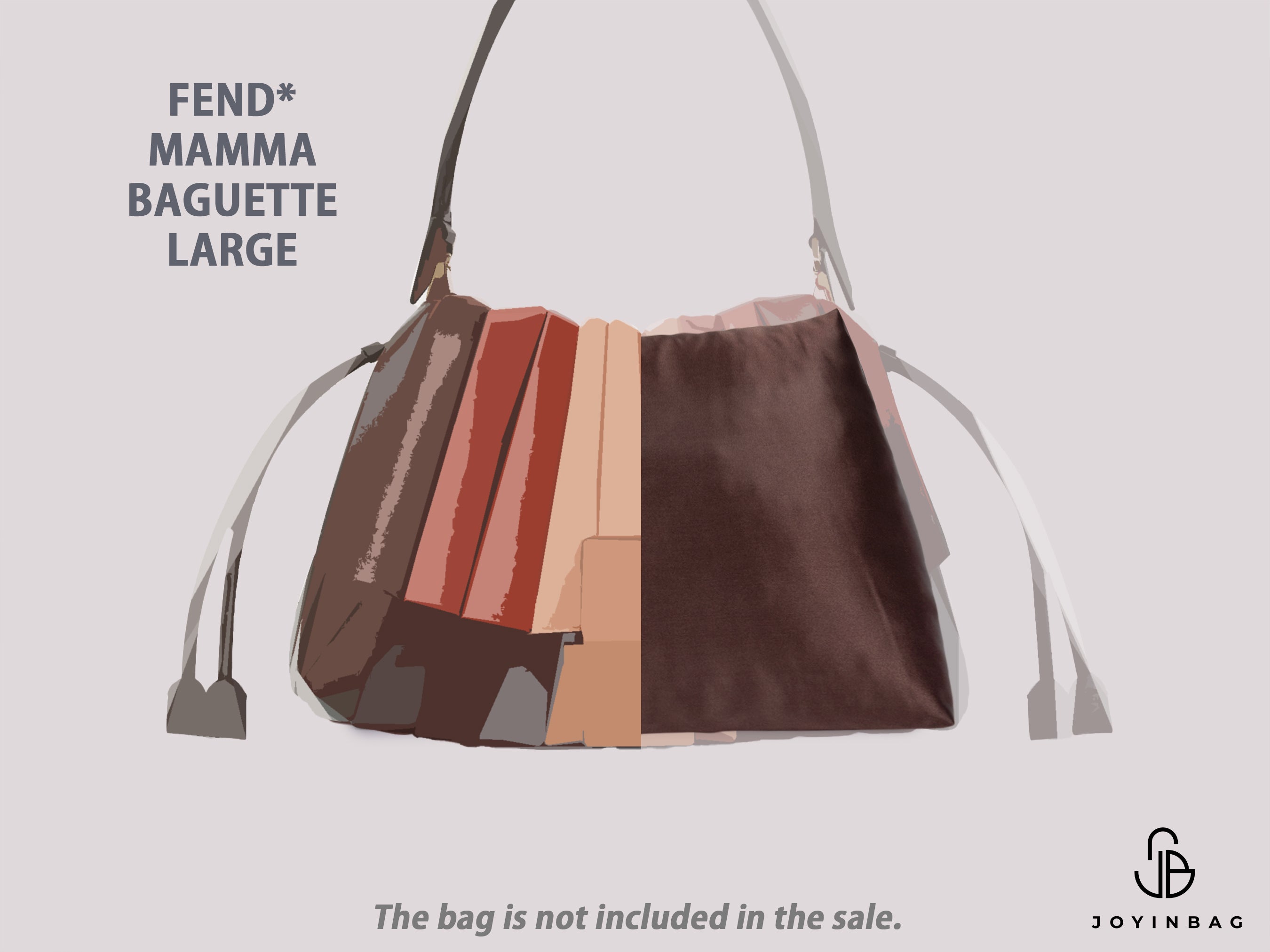 Bag Storage Pillow for Fendi Mamma Baguette Large | Satin Insert Shape