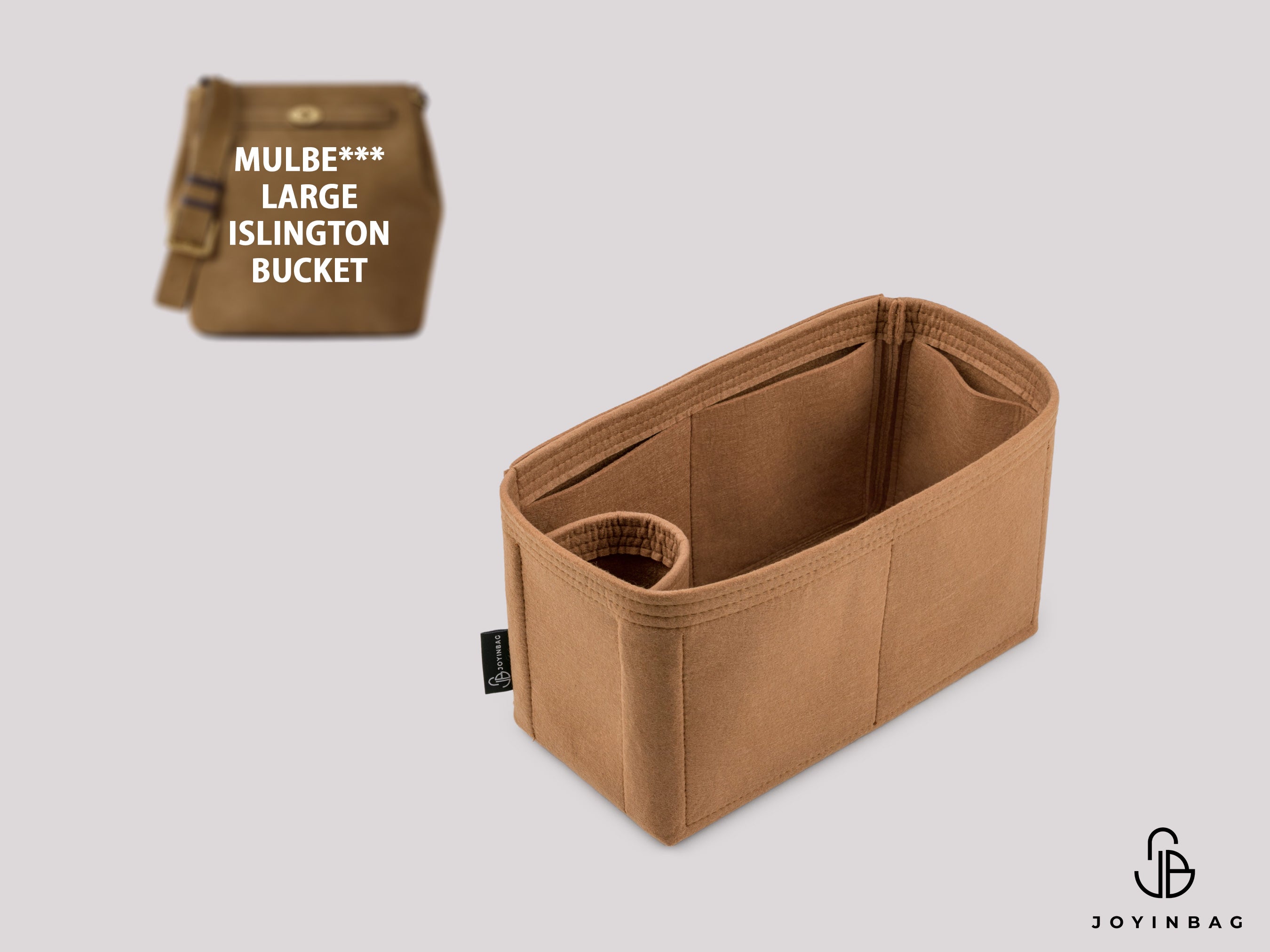 Mulberry Large Islington Bucket Organizer – 5 Inside Pockets, Bottle Holder, 2mm & 3mm Felt