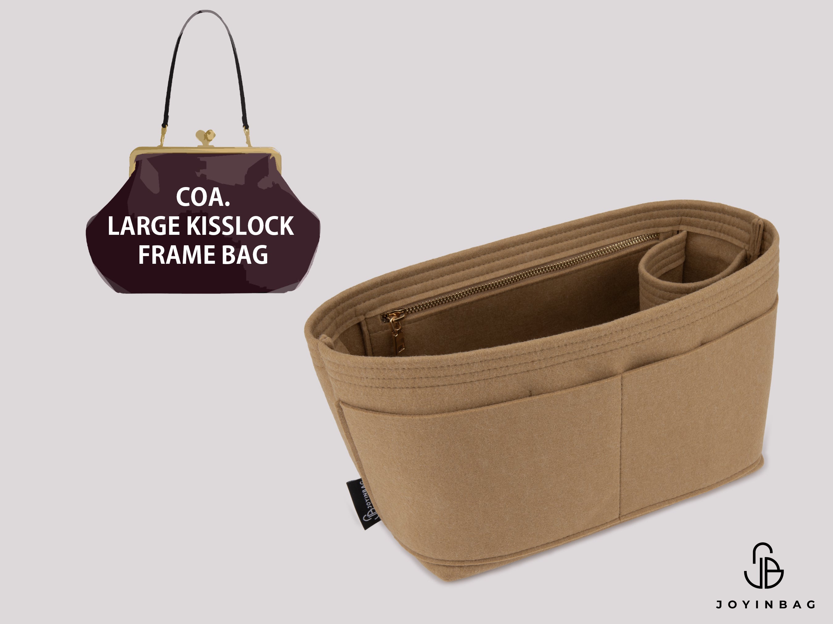 Coach Large Kisslock Frame Bag Organizer