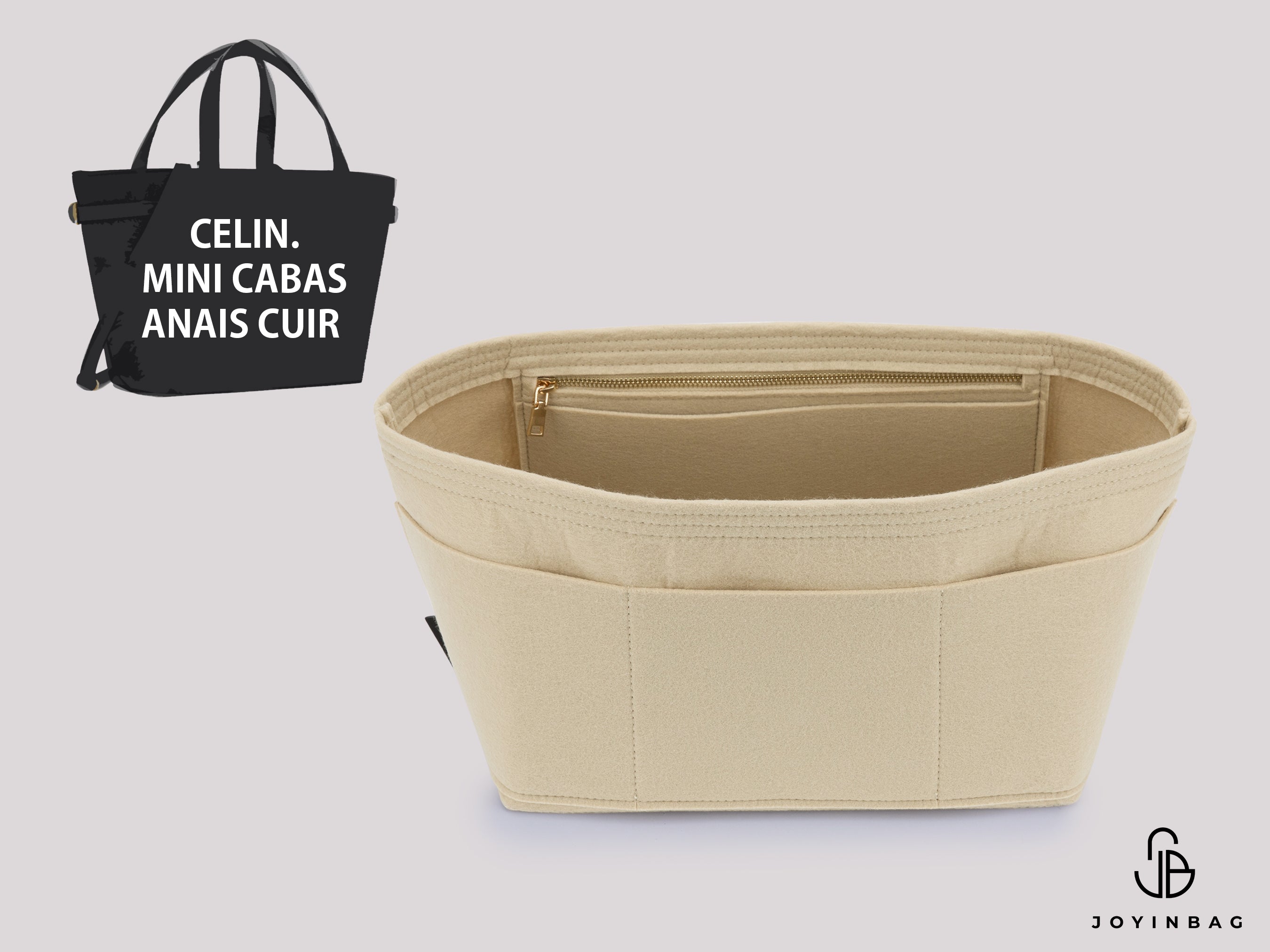 MINI CABAS ANAIS CUIR Bag Organizer – 2–3mm Felt Insert