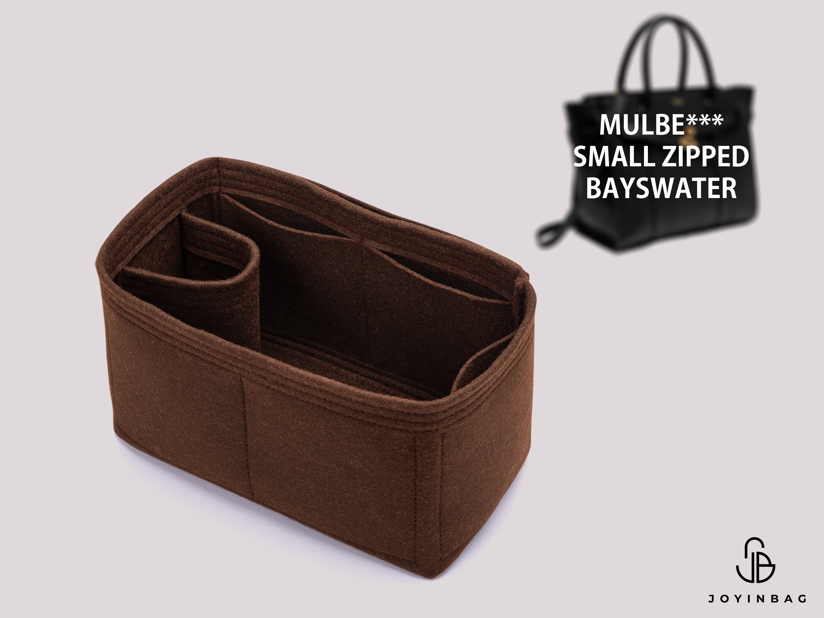 Mulberry Small Zipped Bayswater Organizer – 5 Inside Pockets, Bottle Holder & External Pocket
