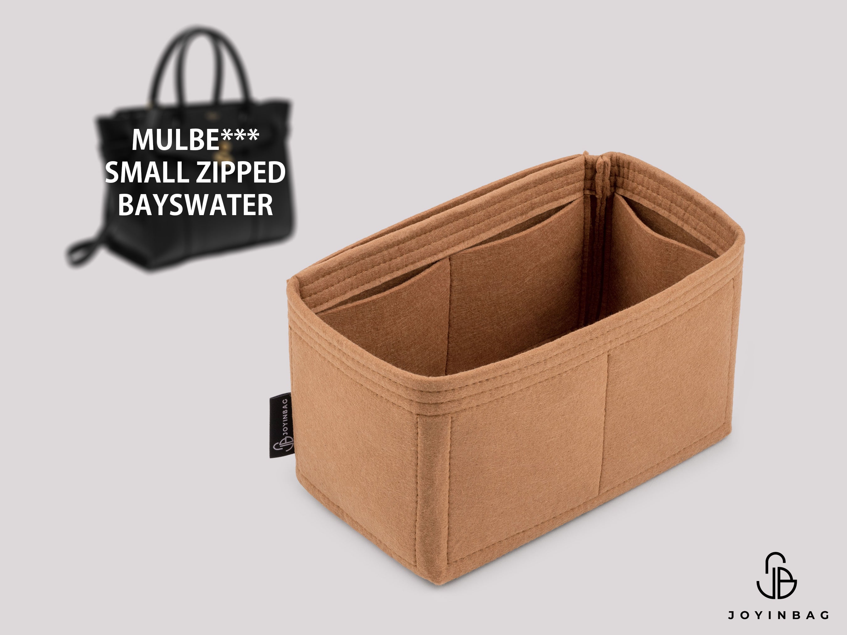 Mulberry Small Zipped Bayswater Bag Organizer – 6 Inside Pockets & External Pocket