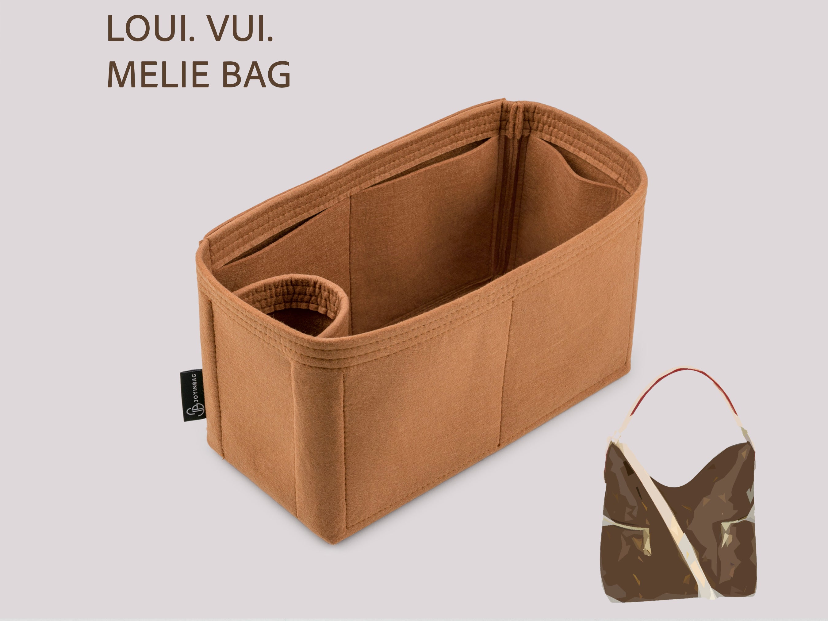 Melie Bag Organizer Felt Insert for Vintage Classic Bags