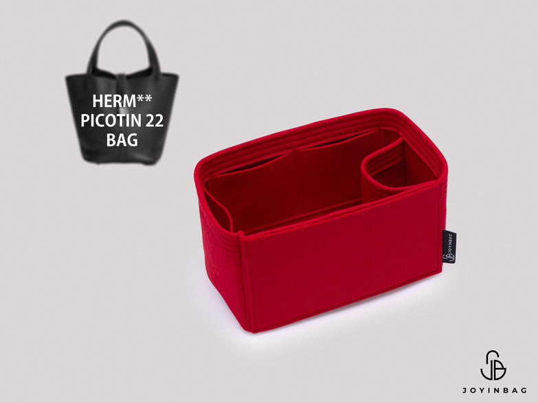 Handbag Organizer For Hermes Picotin 22 Bag with Single Bottle Holder