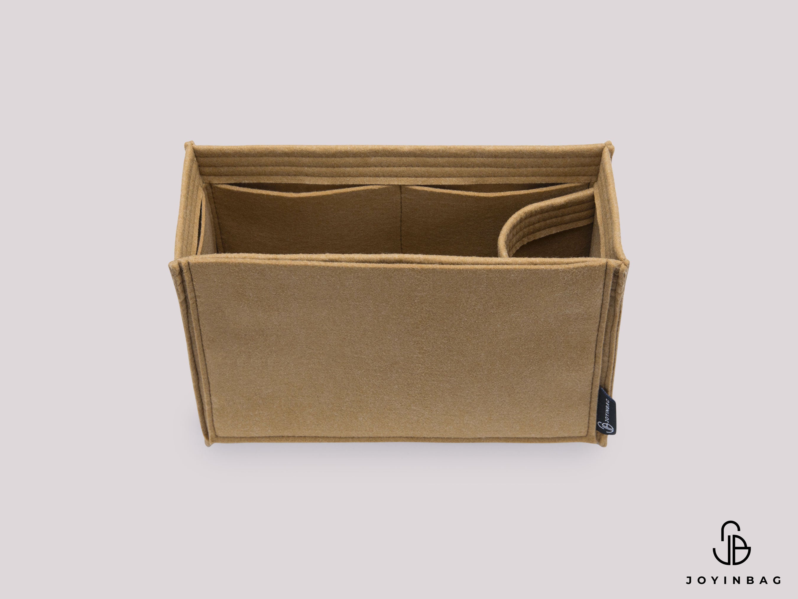 Lock and Go Bag Organizer Insert, Felt Liner with Bottle Holder and Interior Pockets