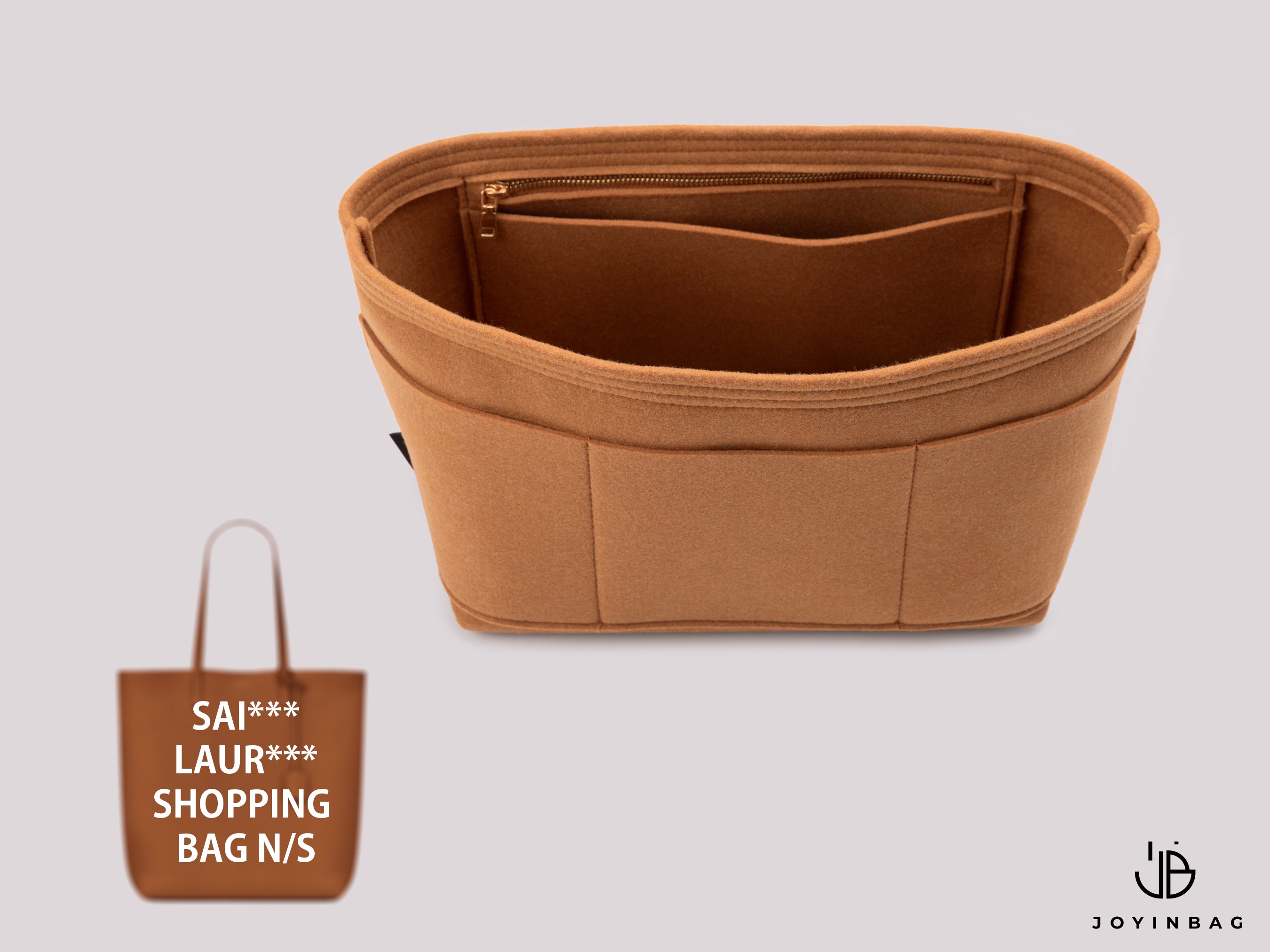 Saint Laurent North South Organizer – 5 Inside Pockets, Zippered & 3 External Pockets