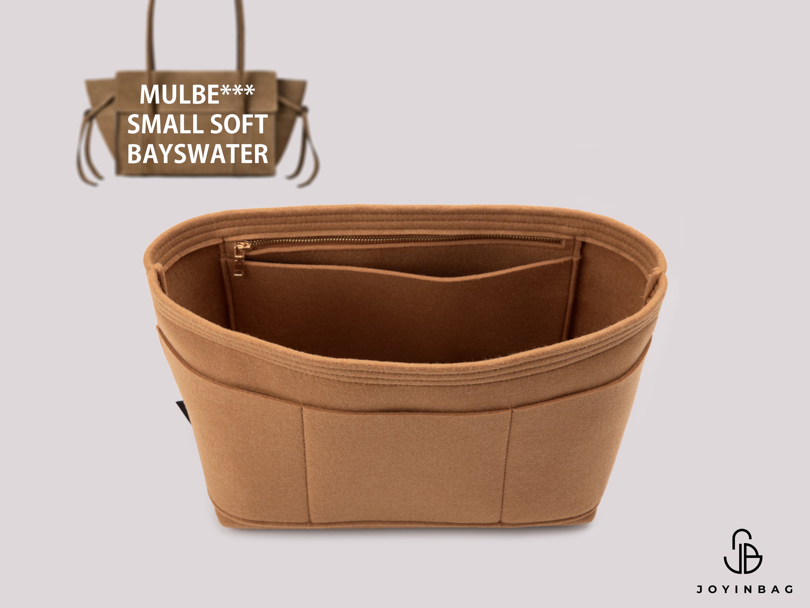 Mulberry Small Soft Bayswater Bag Organizer – Custom Felt Insert with Pockets